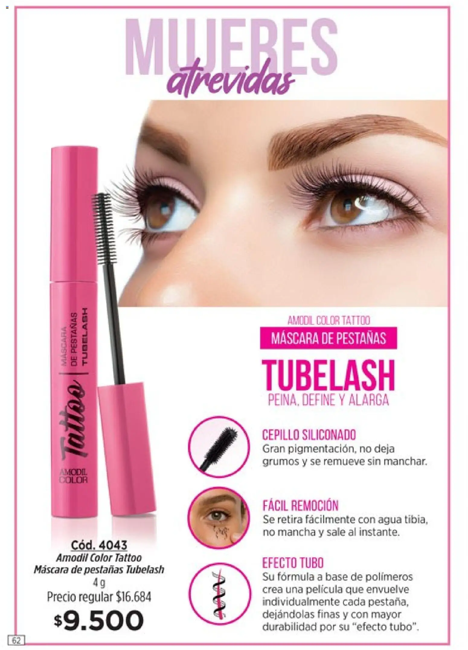 Catálogo Amodil Campaña 4 │ válido desde el 01/03/2026 | Página: 62 | Productos: Cepillo, Máscara, Mascara de pestañas, Agua