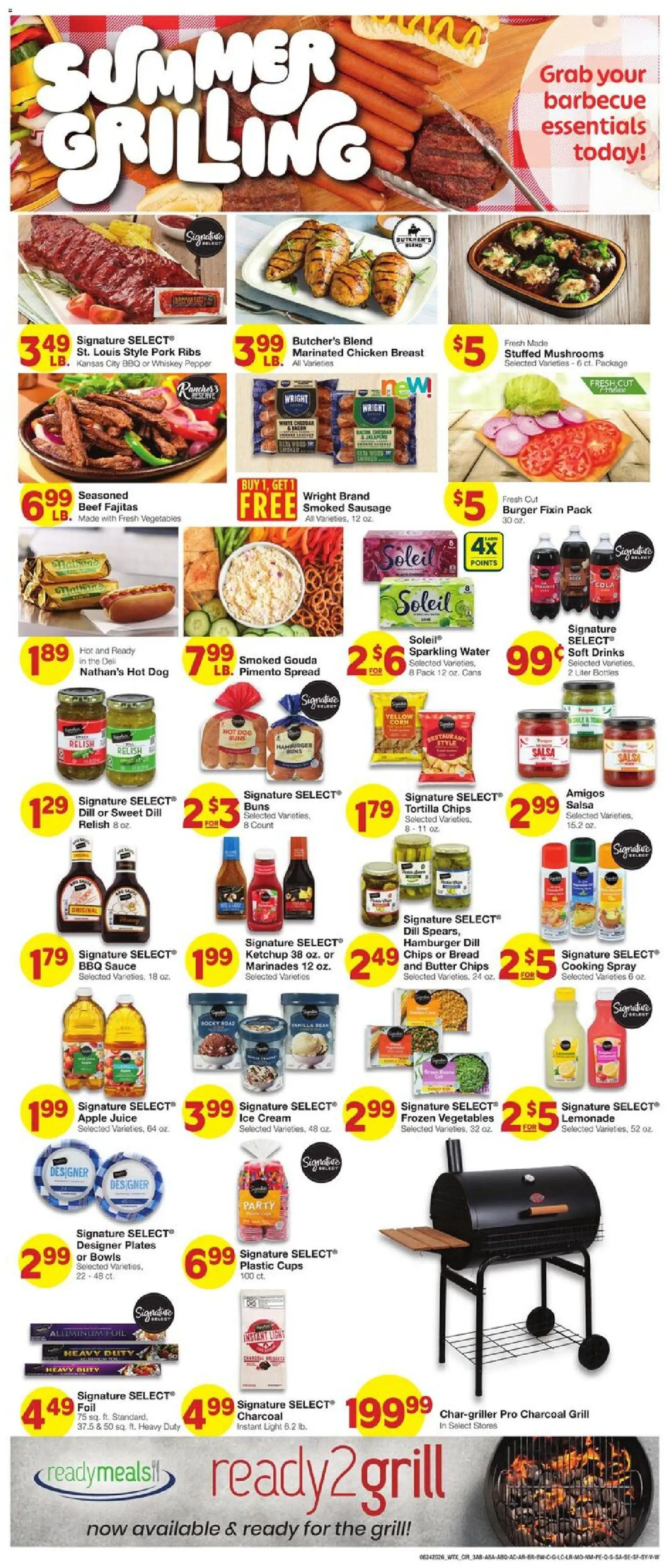 United Supermarkets Weekly Ad - valid from 06/24/2026 | Page: 3 | Products: Corn, Pork, Chips, Grill