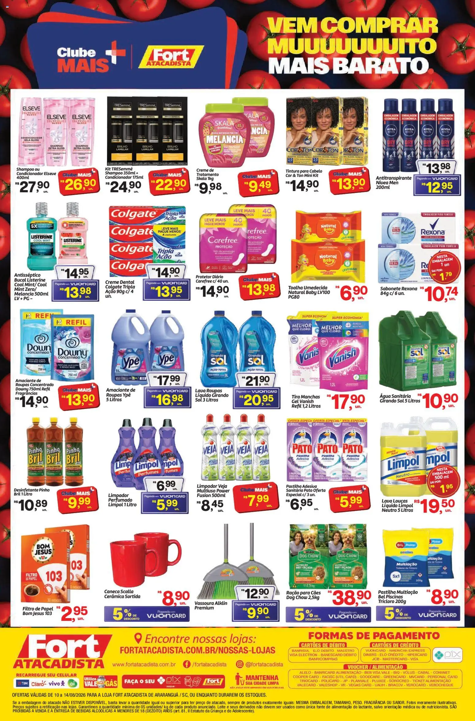 Fort Atacadista Folheto - válido de 10/08/2026 | Página: 4 | Produtos: Melancia, Caneca, Roupas, Creme