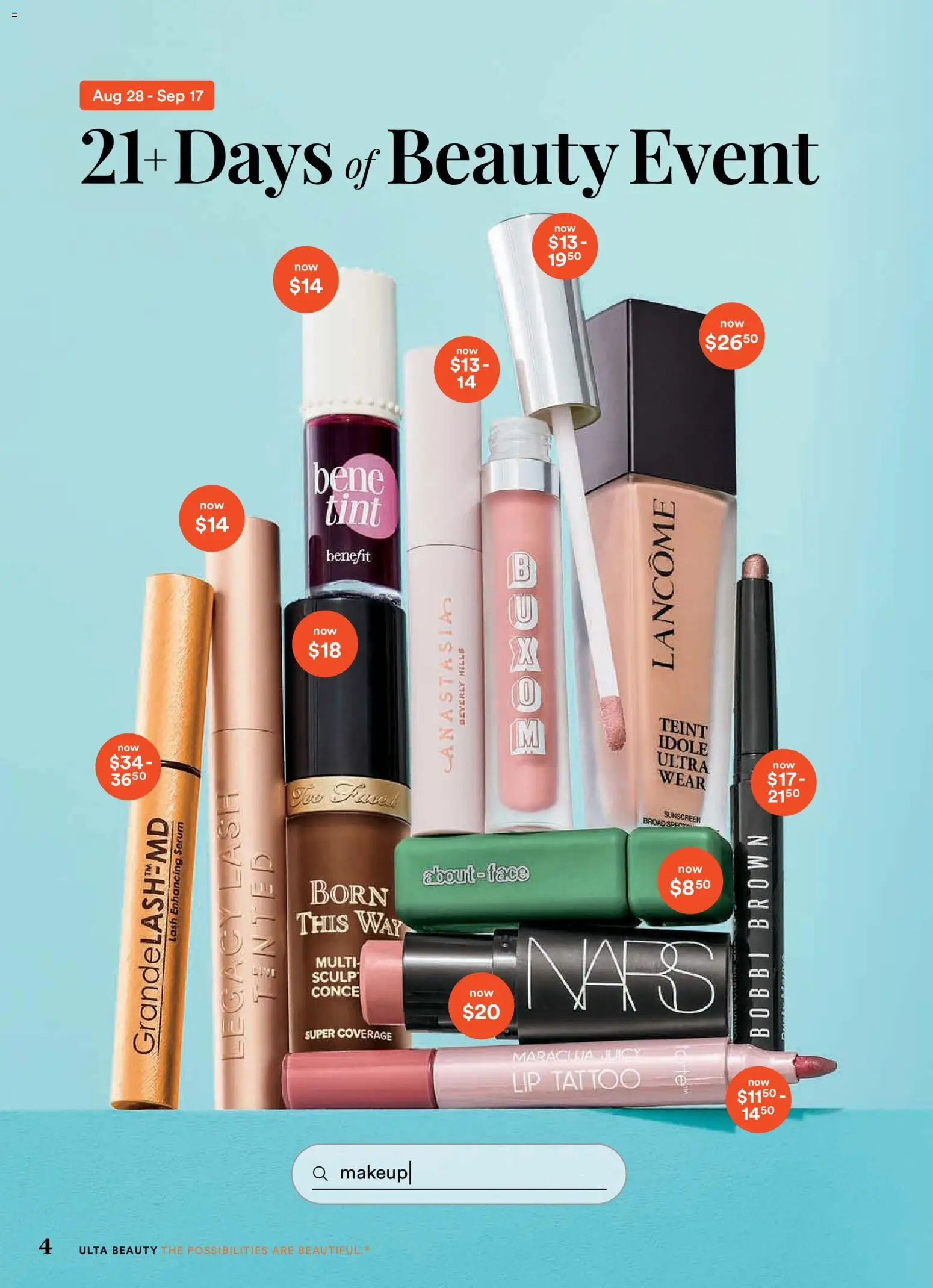 Ulta Beauty Weekly Ad - valid from 08/28/2026 | Page: 4 | Products: Sunscreen