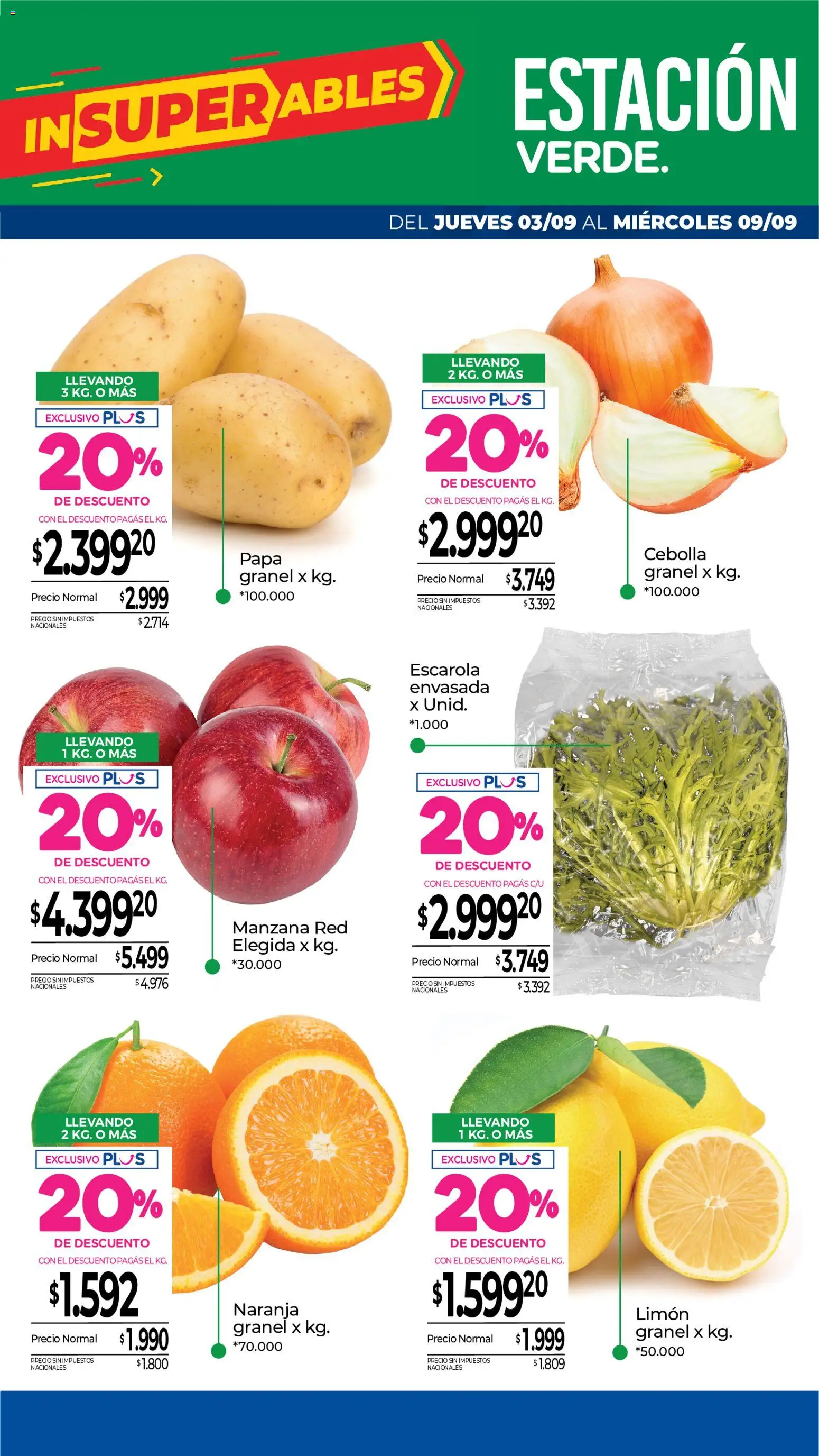 La Anonima - Frescos │ válido desde el 03/09/2026 | Página: 6 | Productos: Cebolla, Papa, Manzana, Limón