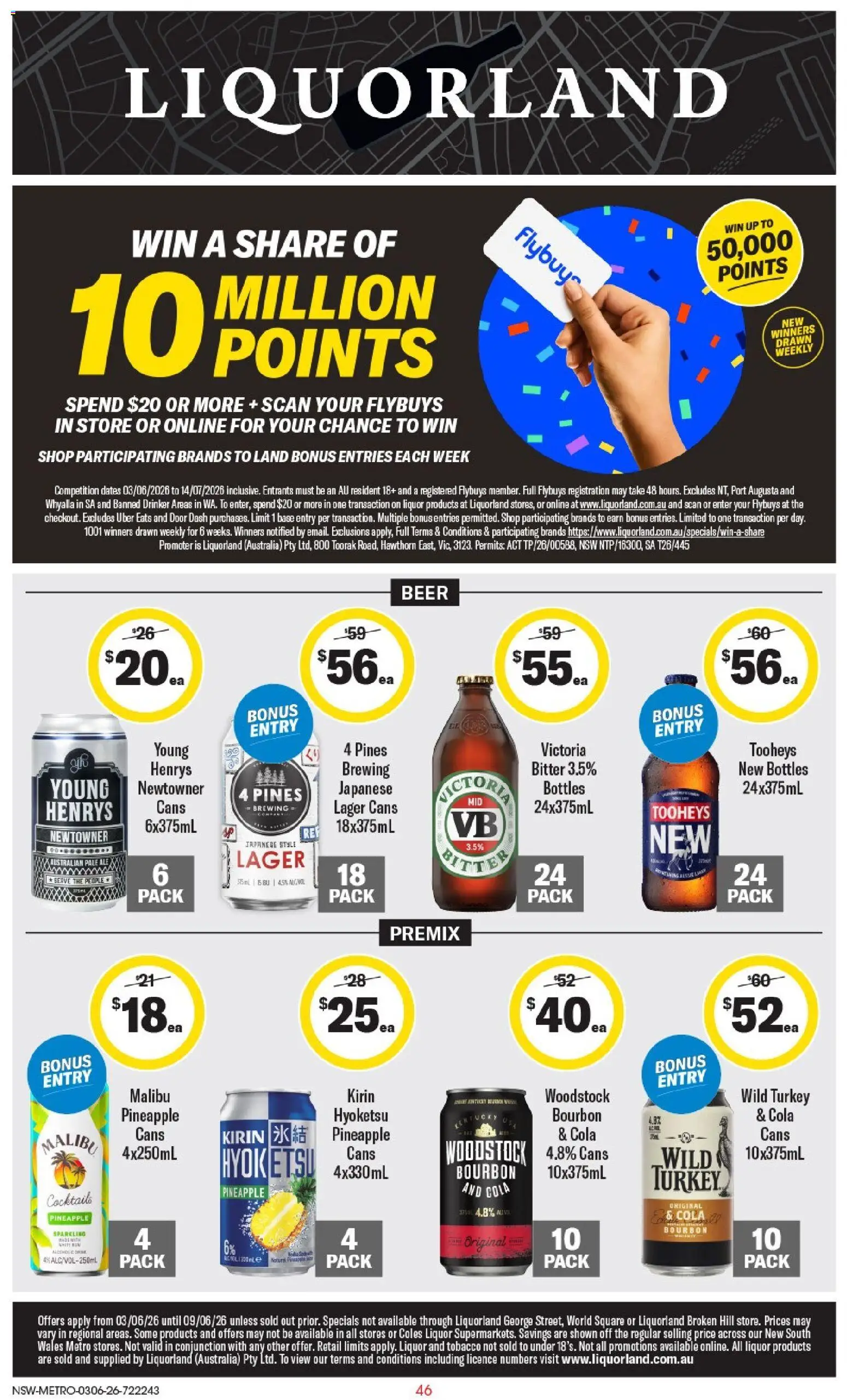 Liquorland catalogue - valid from 03.06.2026 | Page: 1 | Products: Door, Pineapple, Bourbon, Turkey