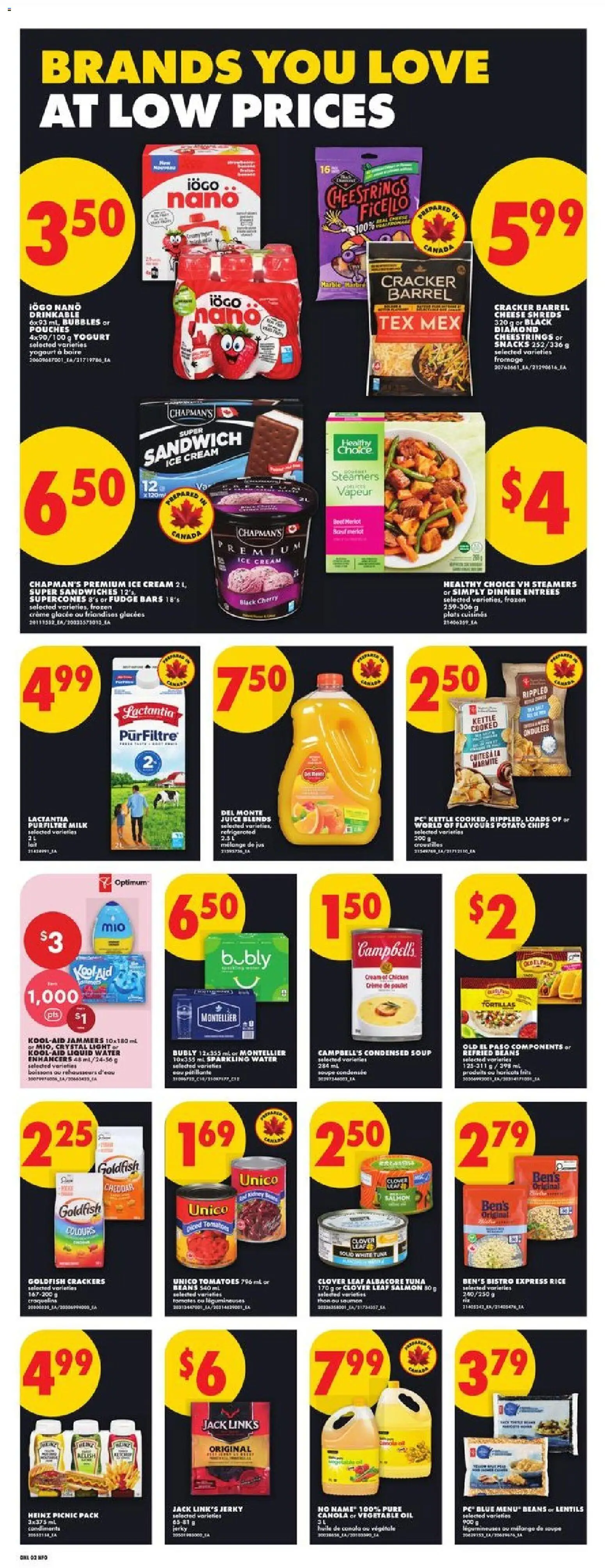 No Frills flyer valid from Jul 16, 2026 | Page: 8 | Products: PC, Vegetable oil, Cheddar, Tomatoes