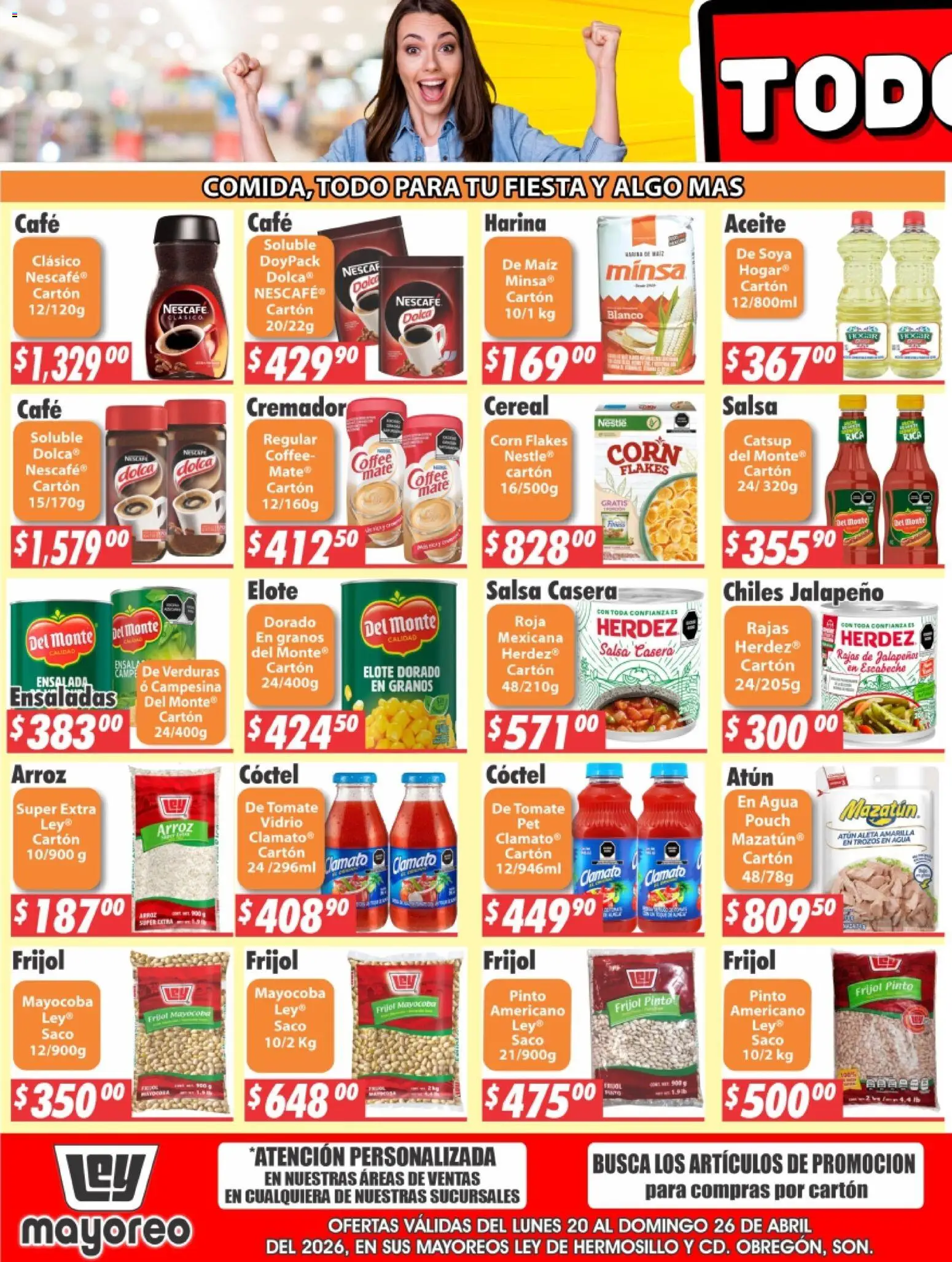 Nuevas ofertas de Casa Ley válidas en toda la República Mexicana desde el 20.04.2026. ¡Encuentra las mejores ofertas en Casa Ley folleto Hermosillo! | Página: 5 | Productos: Aceite, Catsup, Ensalada, Mate