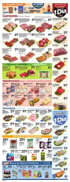 Preview of El Super weekly ads valid from 07/15/2026 | Page: 3 | Products: Cheese, Cushion, Salt, Seafood