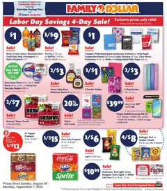 Preview of Family Dollar weekly ads valid from 08/30/2026
