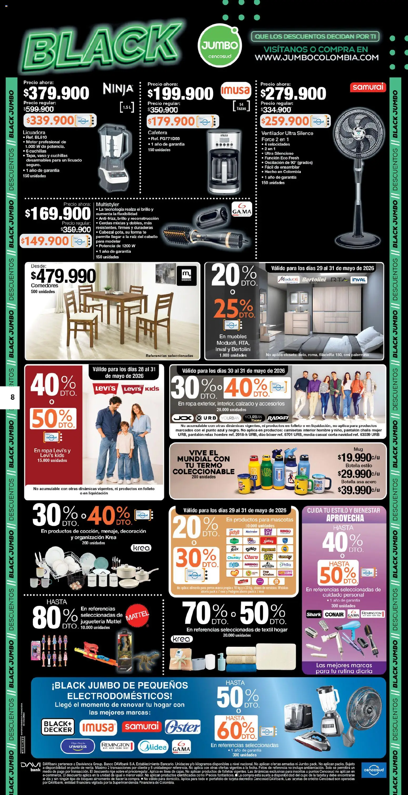 Jumbo revista - valida desde el 28.05.2026 | Página: 8 | Productos: Ventilador, Brillo, Sobre, Licuadora