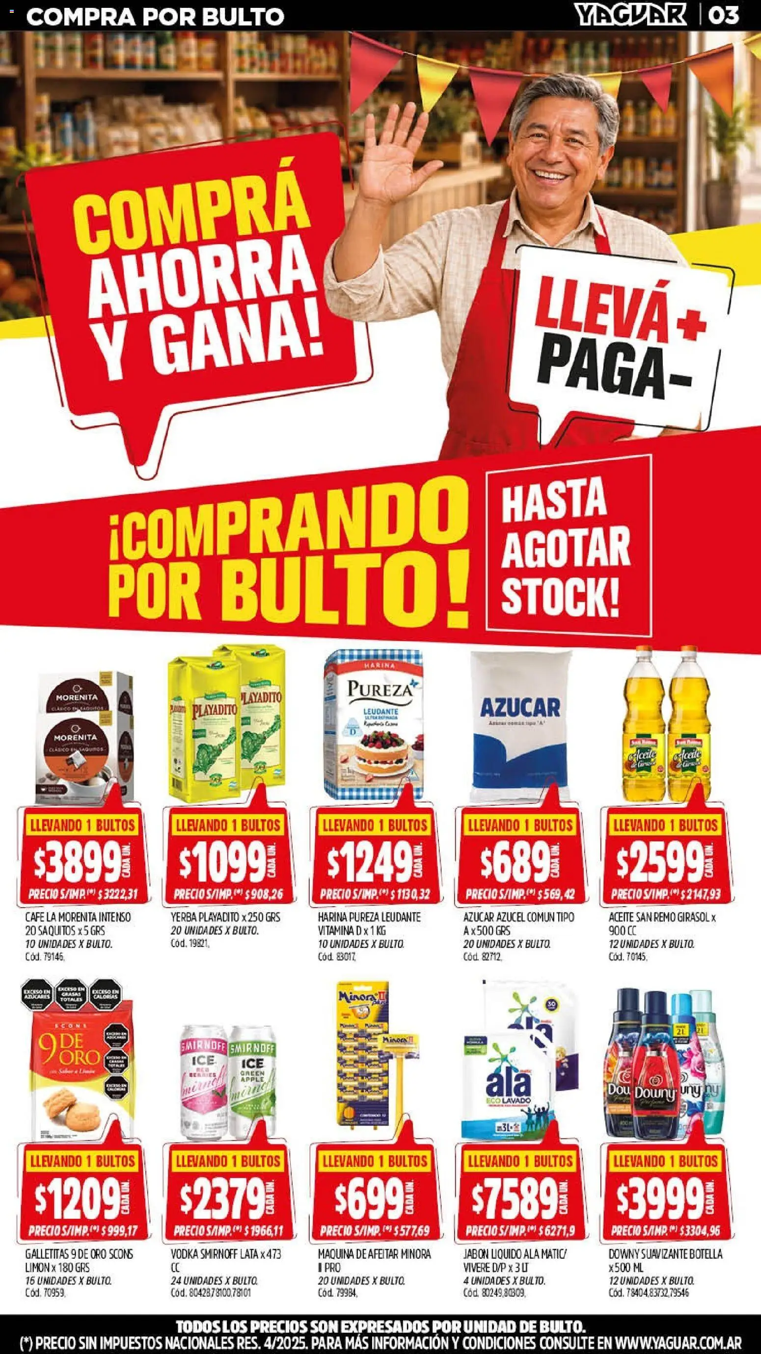 Yaguar - Oferta Semanal Trelew │ válido desde el 07/09/2026 | Página: 3 | Productos: Vodka, Galletitas, Azucar, Jabón