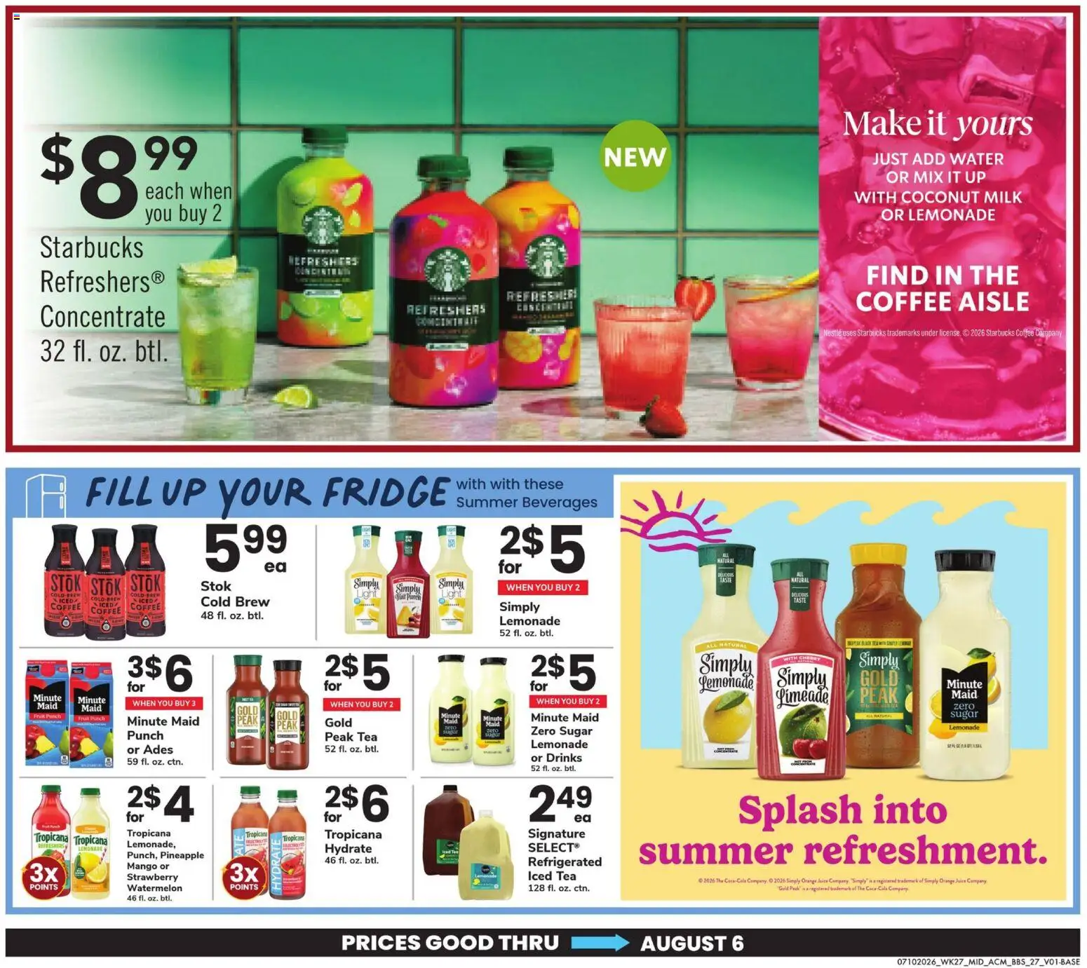 Acme Big Book of Savings - valid from 07/10/2026 | Page: 27 | Products: Milk, Coffee, Pineapple, Mango
