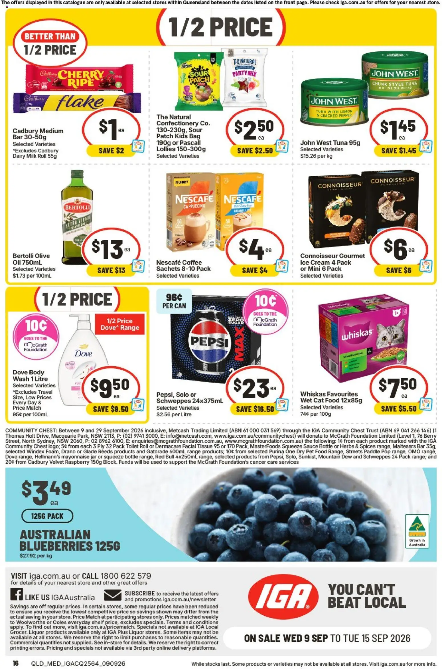 IGA catalogue - valid from 09/09/2026 | Page: 2 | Products: Oil, Sachets, Ice cream, Foundation