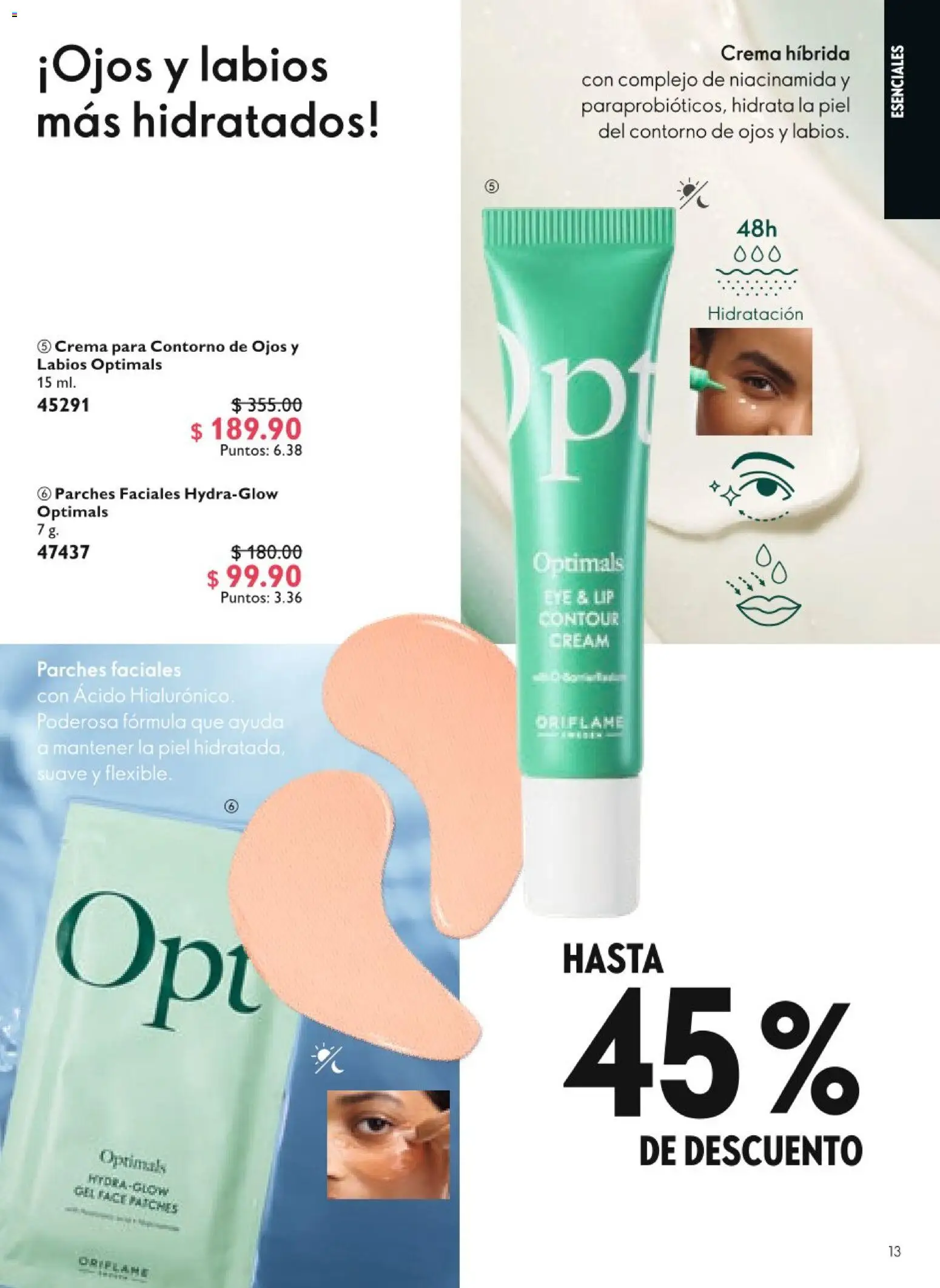 Nuevas ofertas de Oriflame válidas en toda la República Mexicana desde el 20.06.2026. ¡Encuentra las mejores ofertas en Oriflame campaña 9 2026! | Página: 13 | Productos: Contorno de ojos, Crema, Contorno