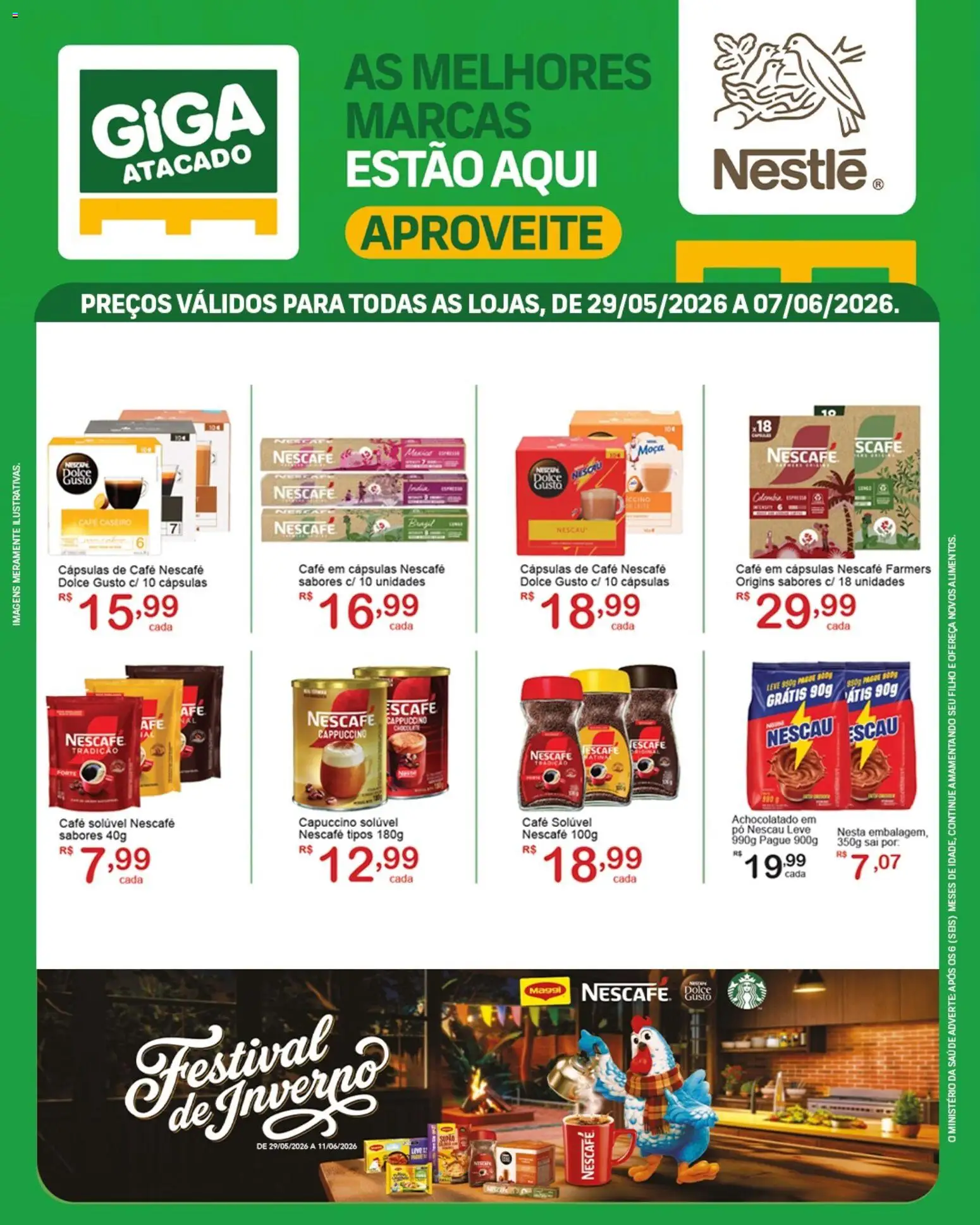 GIGA Atacado Folheto - válido de 29.05.2026 | Página: 1 | Produtos: Pó, Nescau, Achocolatado, Café solúvel