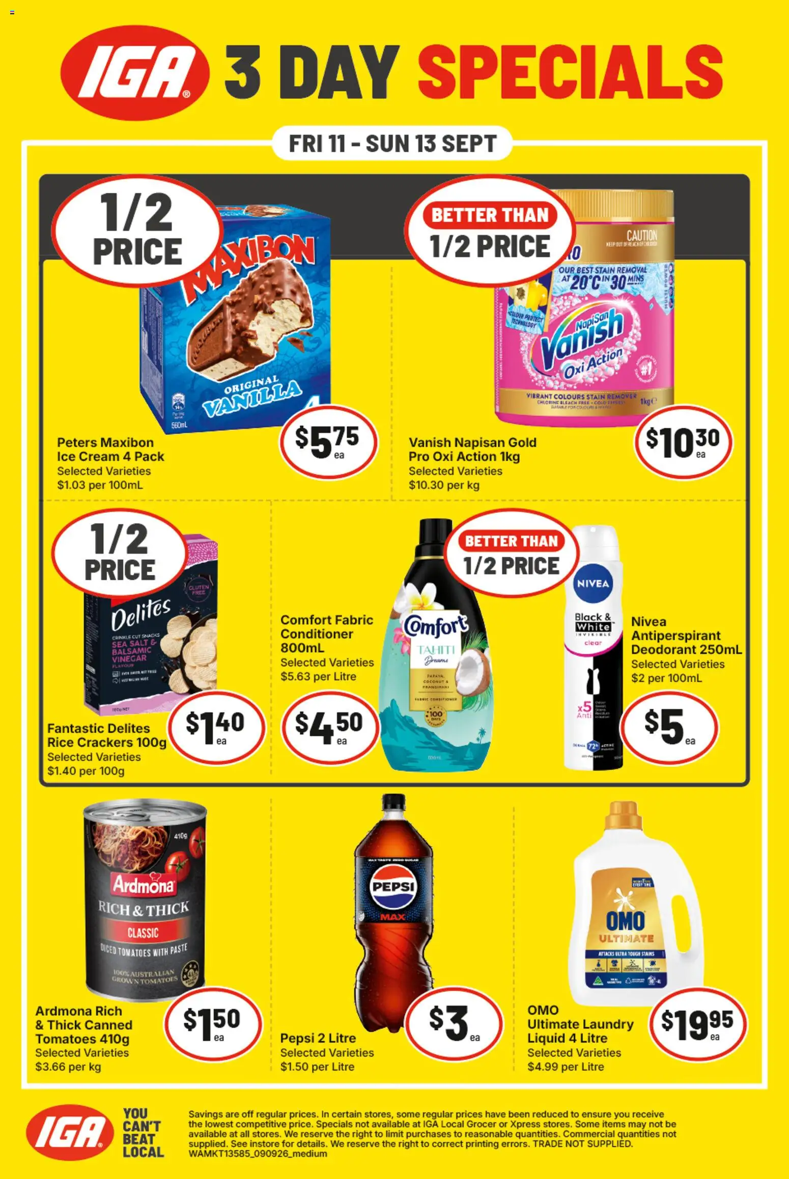 IGA catalogue - valid from 09/09/2026 | Page: 31 | Products: Rice, Stain remover, Ice, Coconut