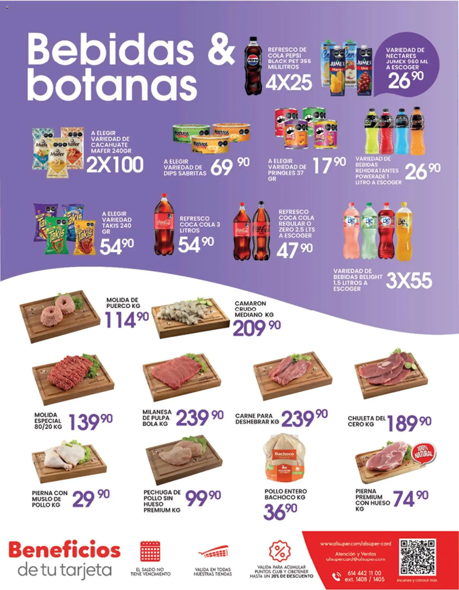 Nuevas ofertas de Alsuper válidas en toda la República Mexicana desde el 12.05.2026. ¡Encuentra las mejores ofertas en Alsuper folleto Chihuahua-Ciudad! | Página: 7 | Productos: Pollo, Milanesa, Refresco, Cacahuate
