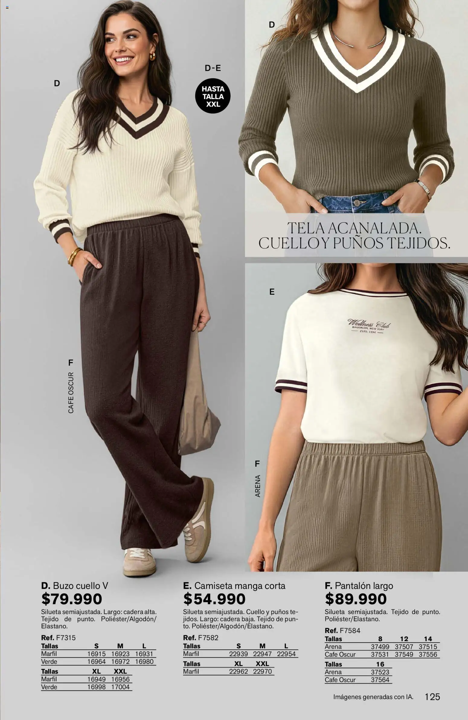 Leonisa revista - valida desde el 01/10/2026 | Página: 125 | Productos: Buzo, Camiseta, Cuello, Café