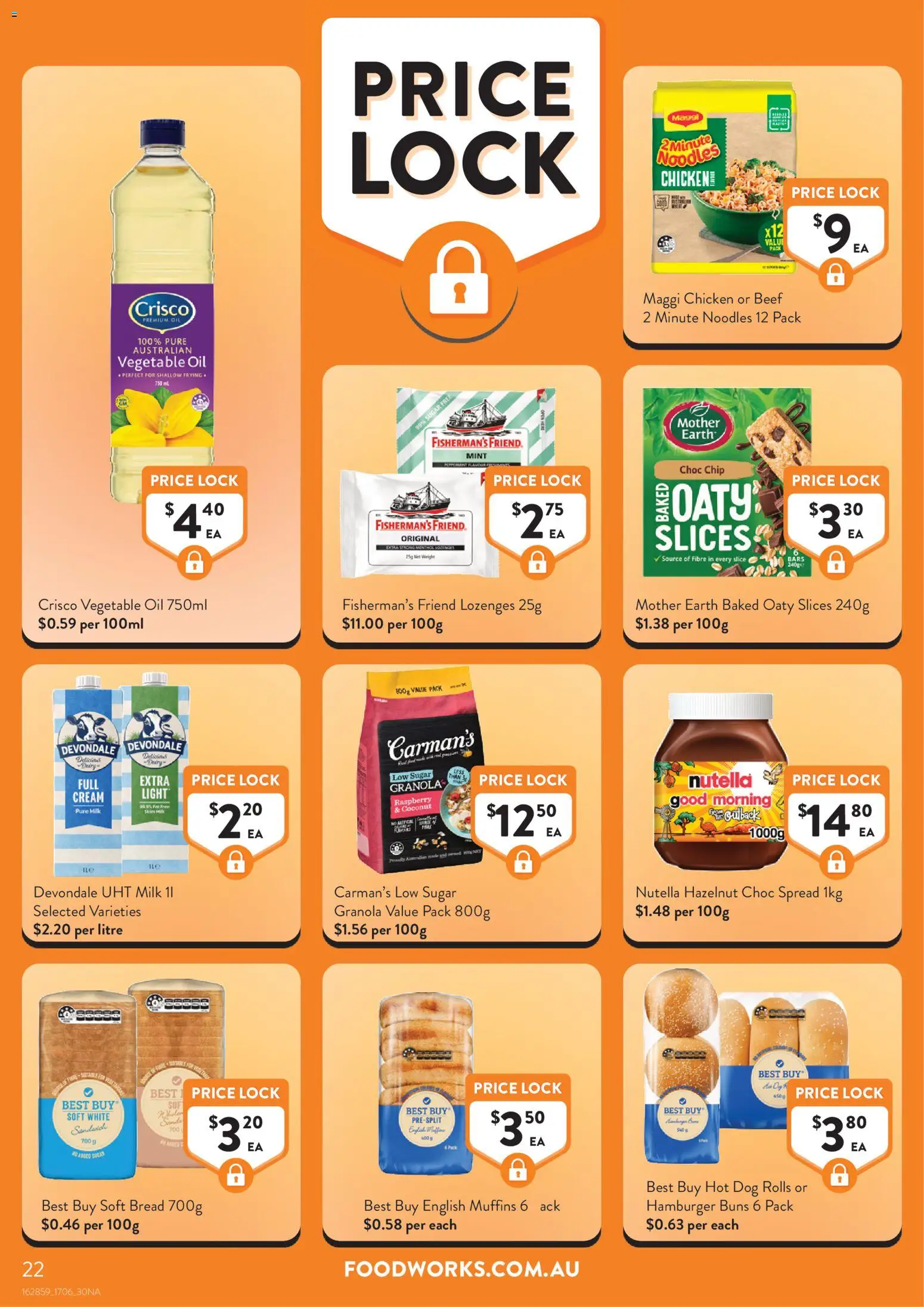 Foodworks catalogue - valid from 17.06.2026 | Page: 22 | Products: Light, Milk, Granola, Sugar