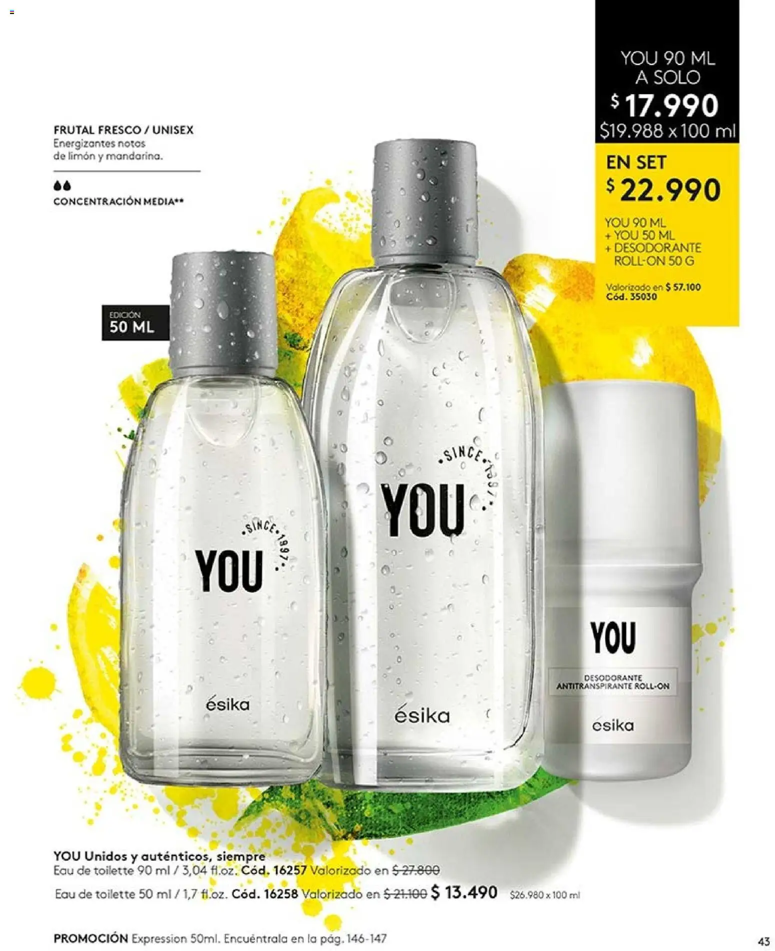 Catálogo Ésika Campaña 13 │ válido desde el 25.07.2026 | Página: 43 | Productos: Limón, Eau de toilette, Desodorante, Antitranspirante