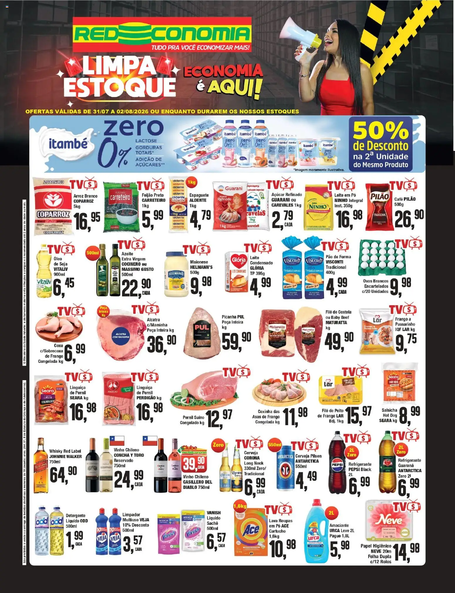 Princesa Folheto - válido de 31/07/2026 | Página: 1 | Produtos: Pernil, Leite, Refrigerante, Azeite