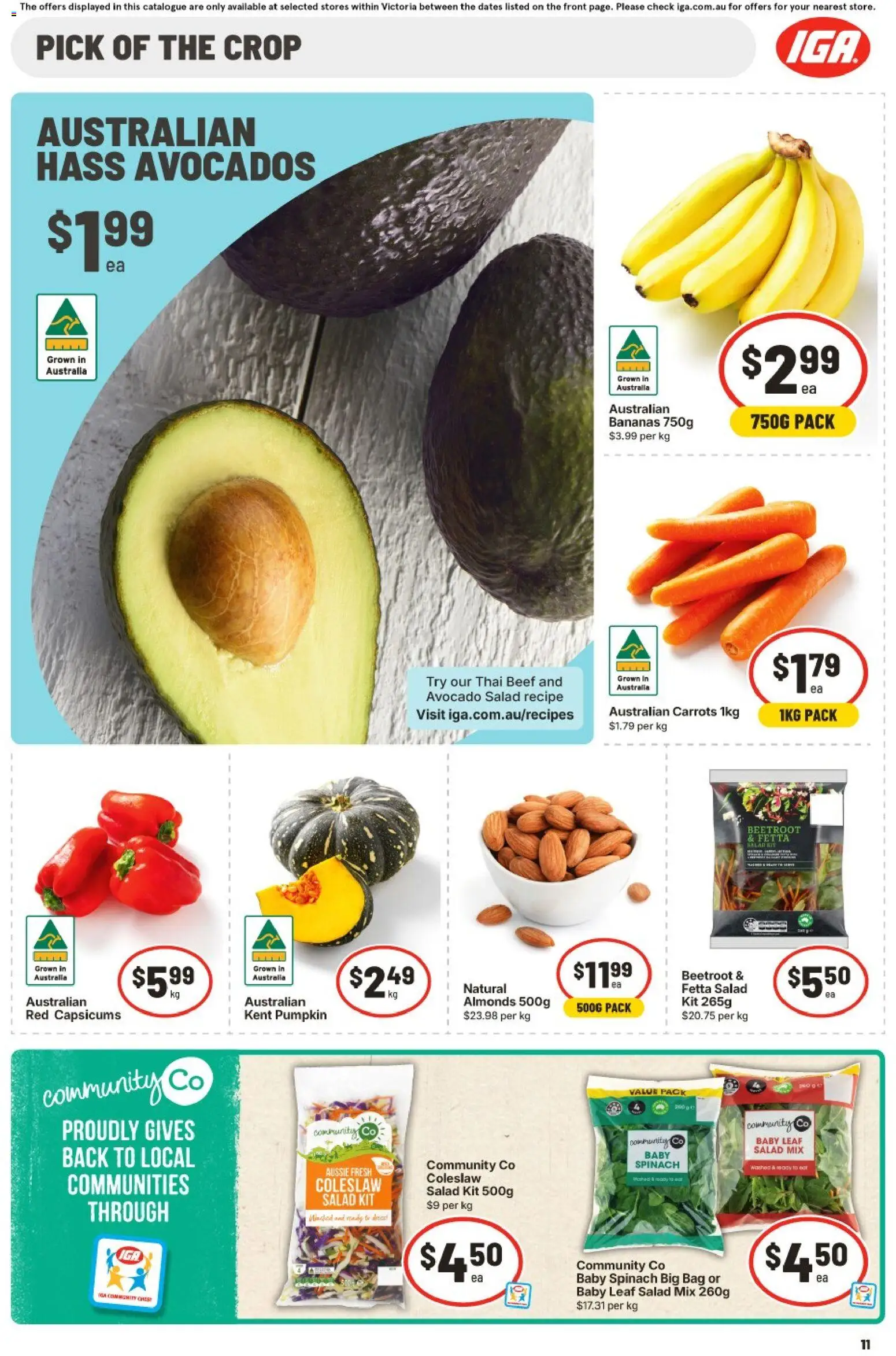 IGA catalogue - valid from 10.06.2026 | Page: 12 | Products: Salad, Spinach, Beetroot, Pumpkin