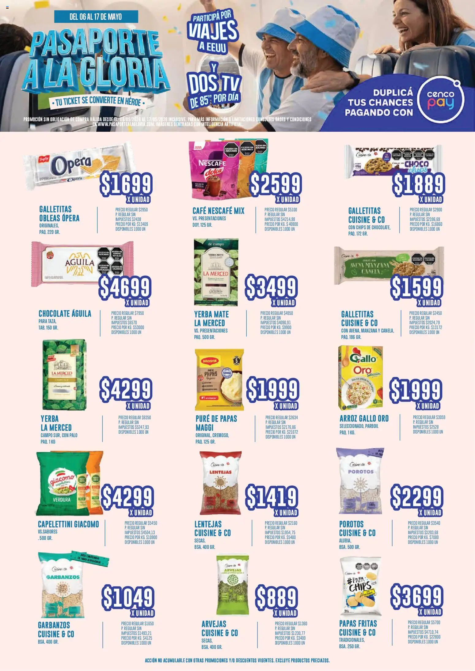 Vea - Oferta Pasaporte a la Gloria - Córdoba │ válido desde el 06.05.2026 | Página: 4 | Productos: Mate, Galletitas, Manzana, Chocolate