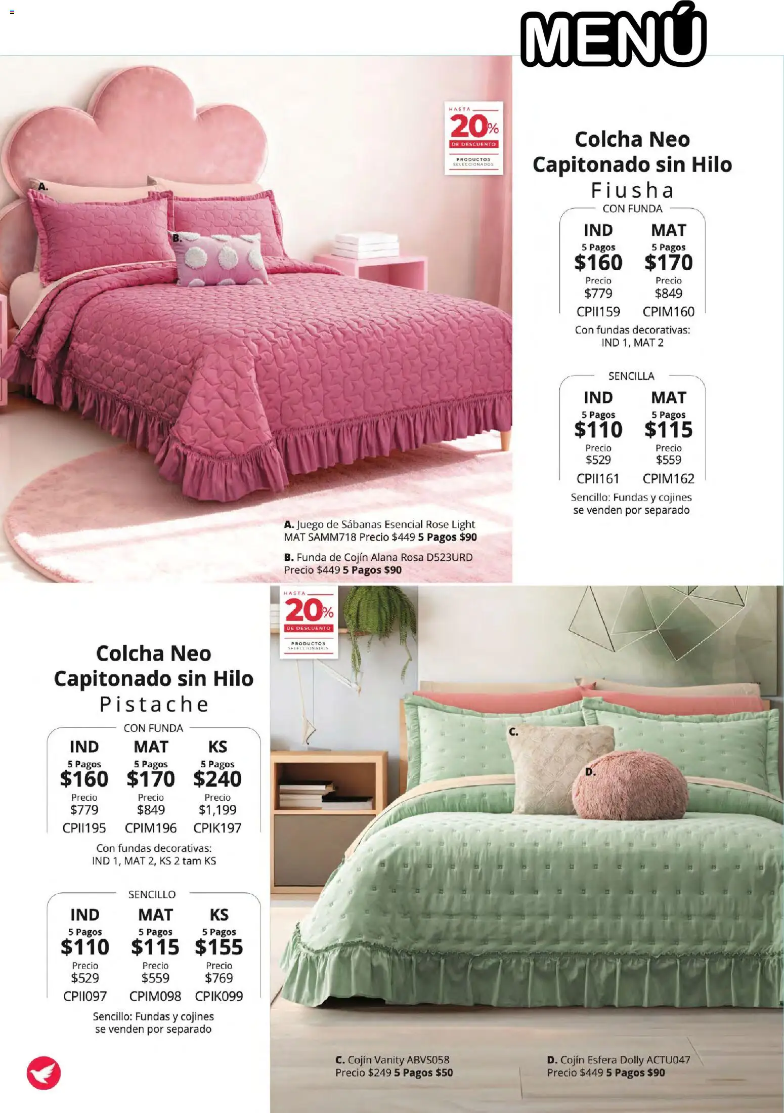 Nuevas ofertas de Colchas Concord válidas en toda la República Mexicana desde el 01/08/2026. ¡Encuentra las mejores ofertas en Colchas Concord catálogo! | Página: 110 | Productos: Juego, Funda, Almohada, Sabanas