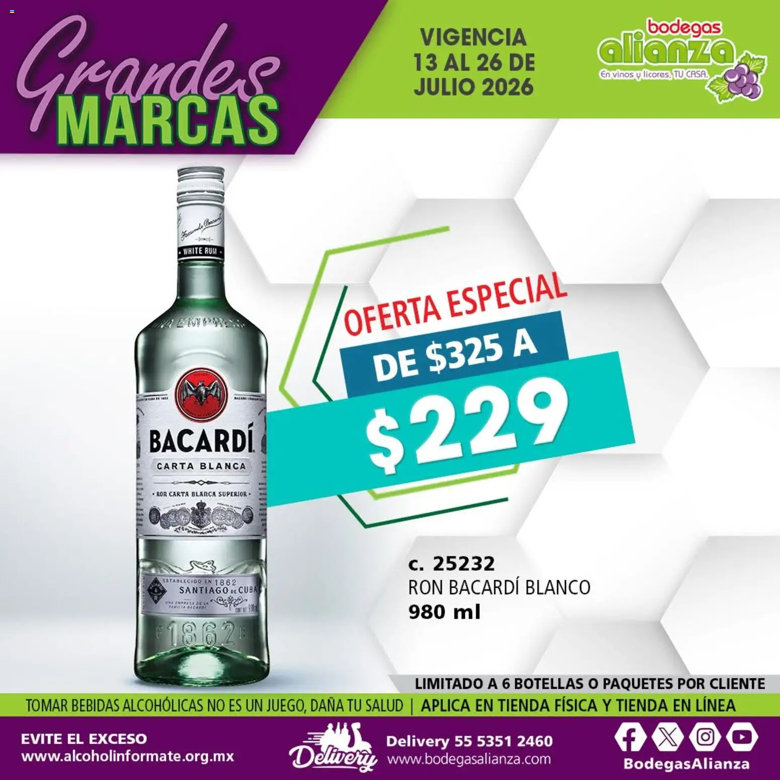 Nuevas ofertas de Bodegas Alianza válidas en toda la República Mexicana desde el 13/07/2026. ¡Encuentra las mejores ofertas en Bodegas Alianza catálogo Grandes Marcas! | Página: 1