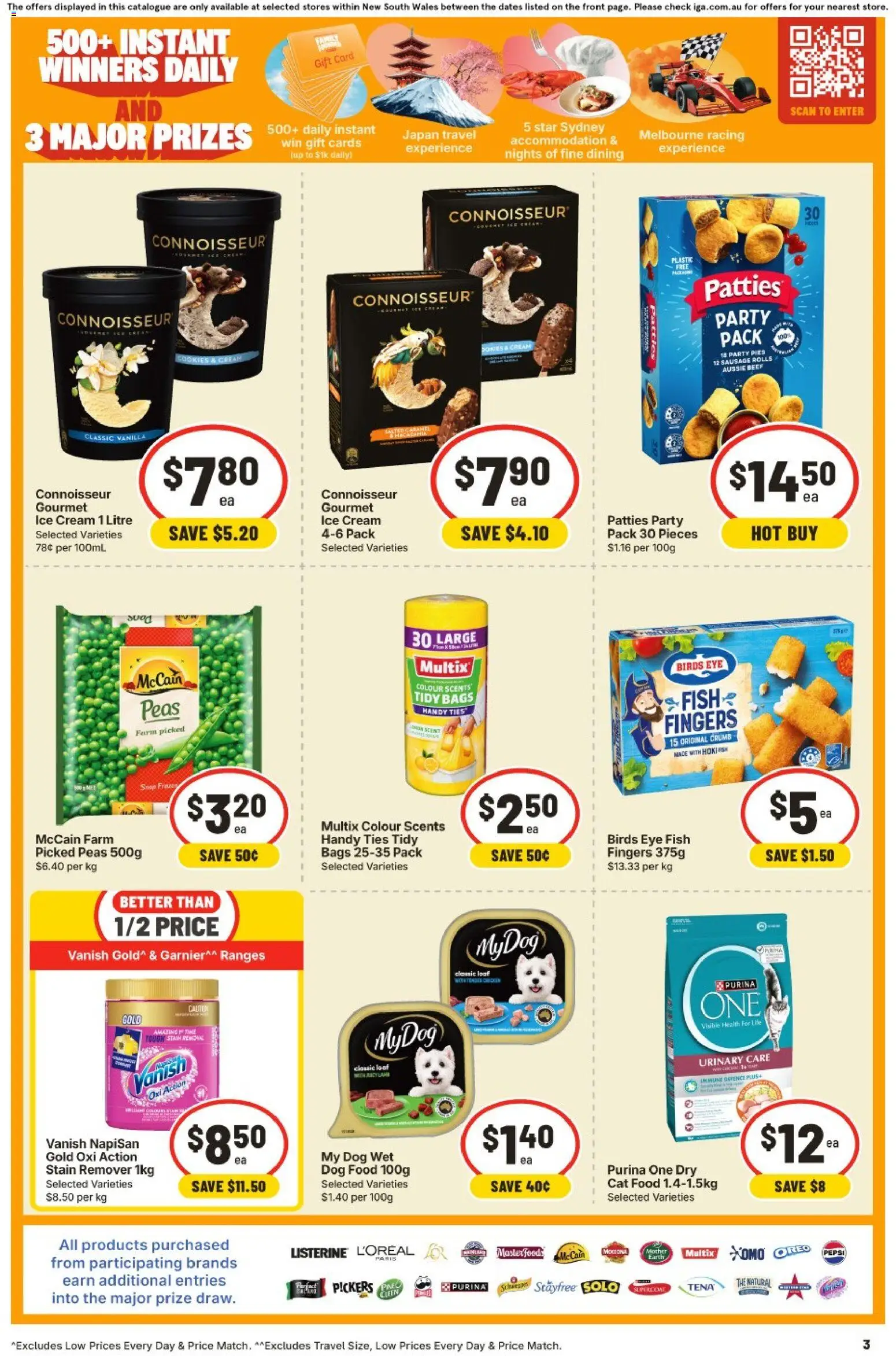 IGA catalogue - valid from 15/07/2026 | Page: 3 | Products: Shelf, Coffee, Chips, Game