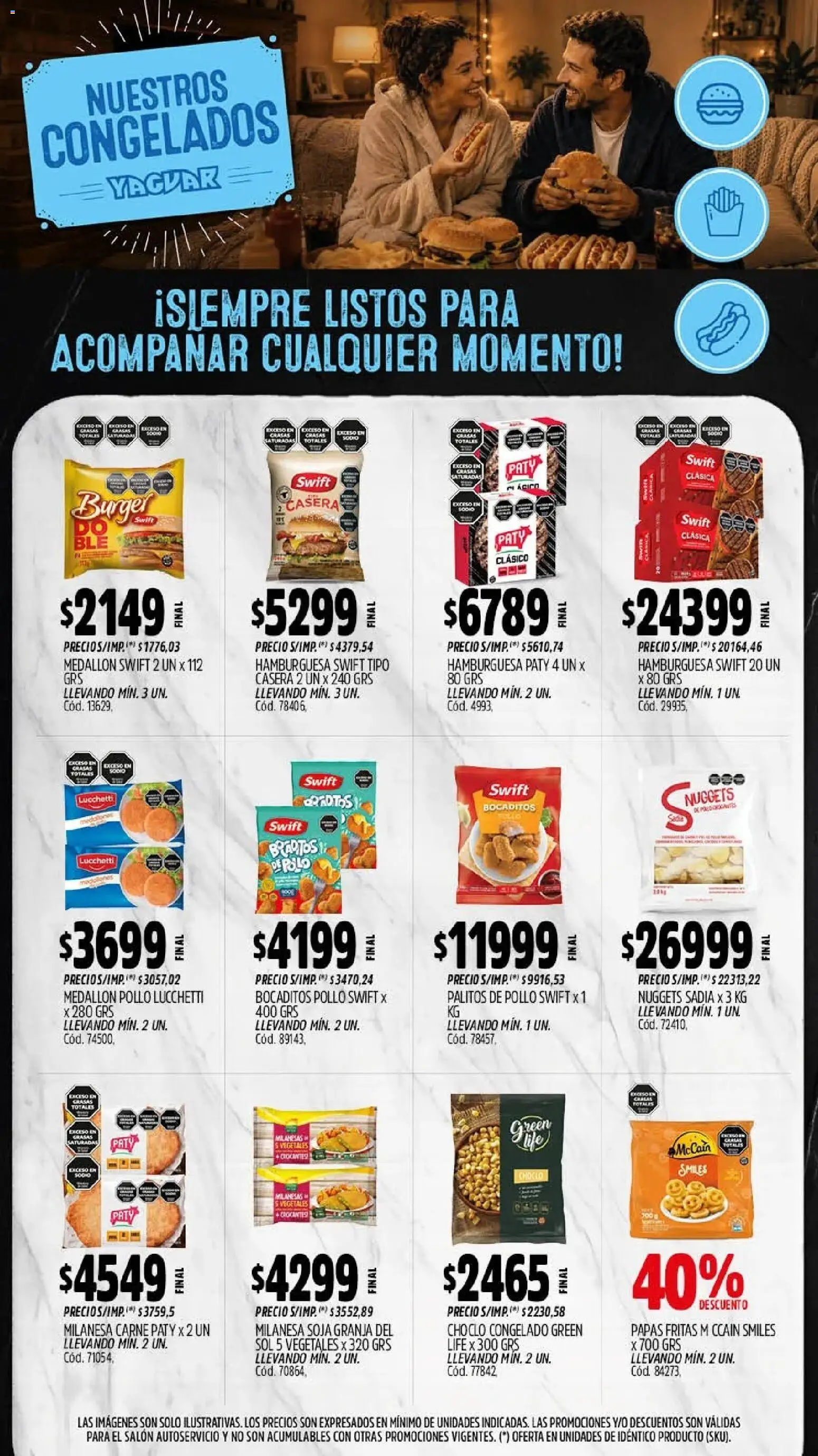 Yaguar - Oferta Semanal Salta │ válido desde el 17/07/2026 | Página: 11 | Productos: Pollo, Carne, Hamburguesa, Papas