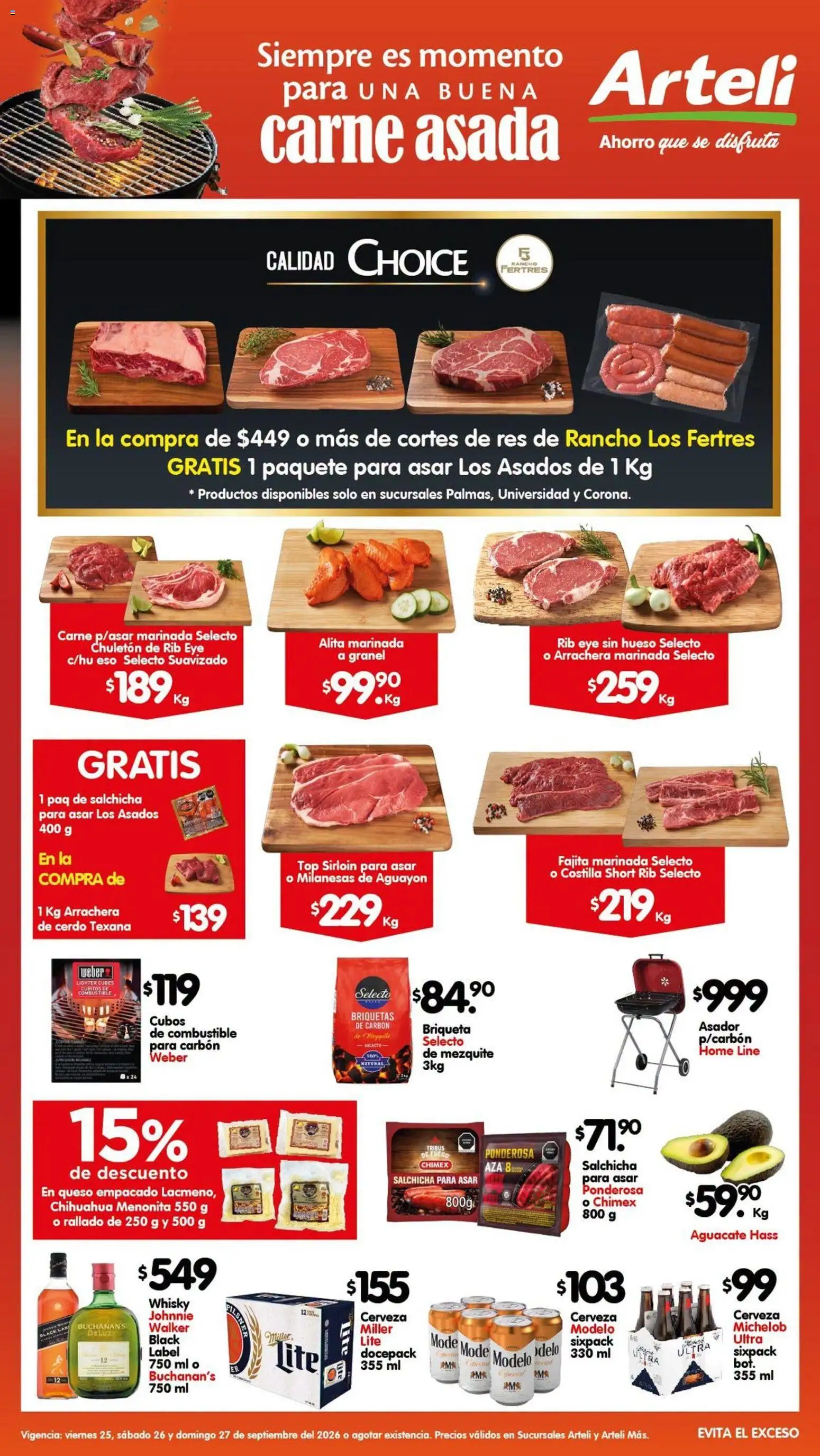 Arteli Carnes & Cortes Viernes 25 de Septiembre