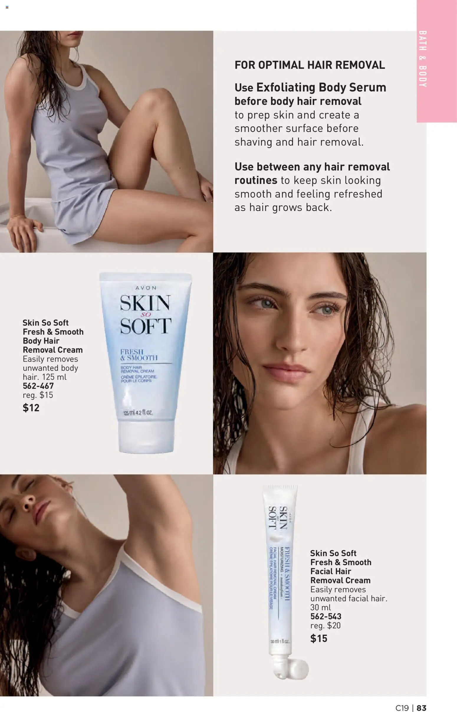 Avon flyer valid from Sep 9, 2026 | Page: 83 | Products: Cream, Hair removal cream, Bath