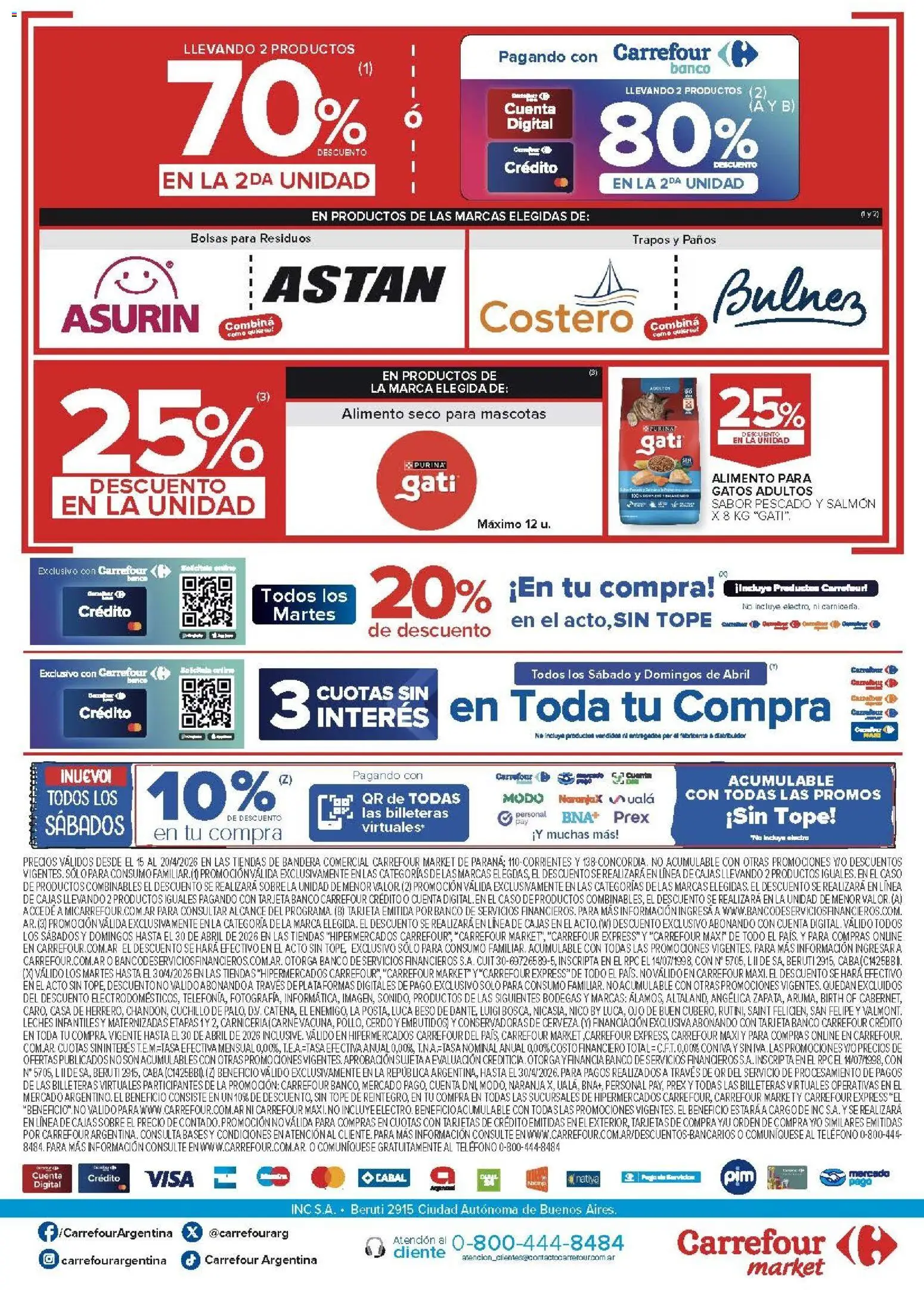 Carrefour Market - Market Paraná y Concordia │ válido desde el 15.04.2026 | Página: 5 | Productos: Caso, Cuchillo, Banco, Pescado