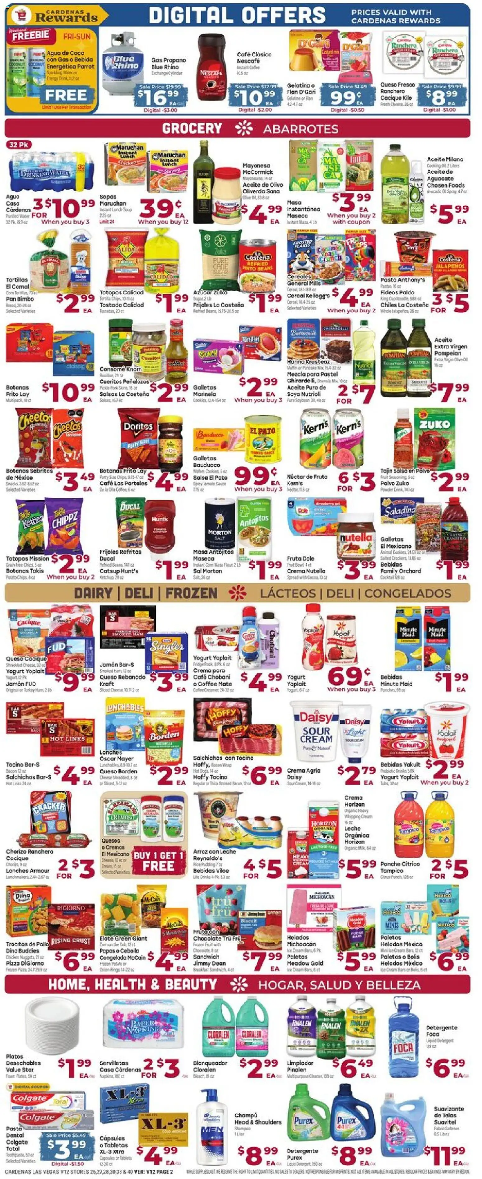 Cardenas Weekly Ad - valid from 08/19/2026 | Page: 2 | Products: Corn, Pan, Cream, Rice pudding