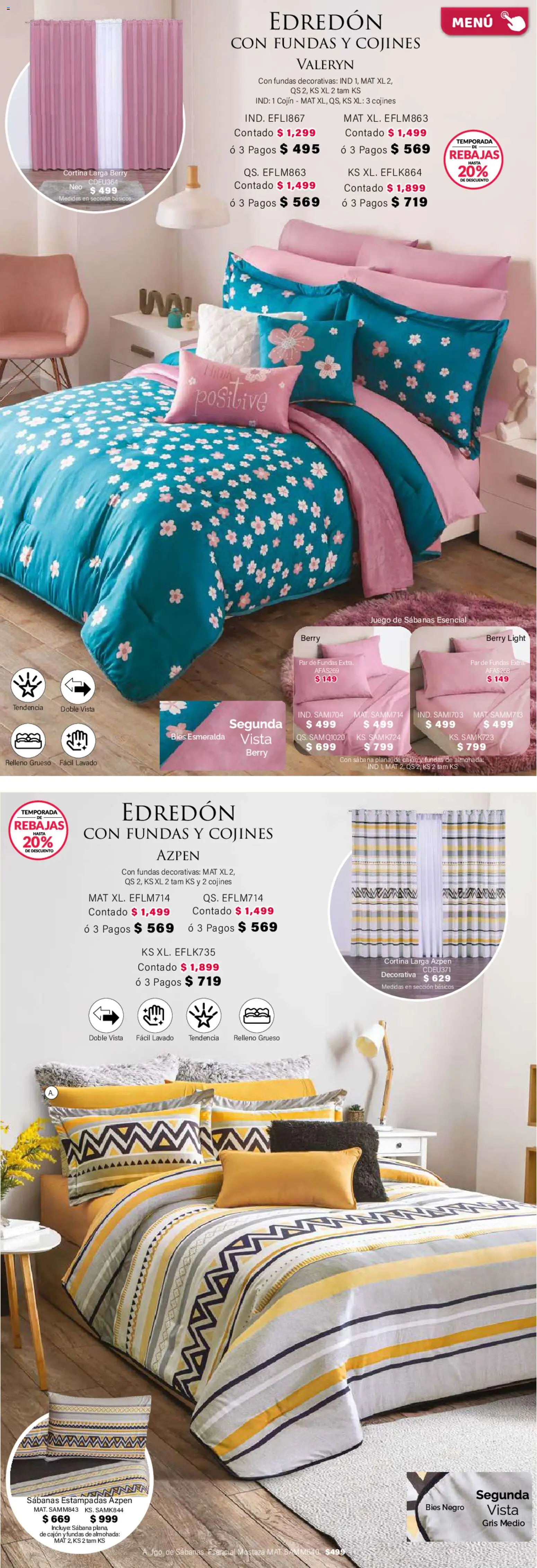 Nuevas ofertas de Colchas Concord válidas en toda la República Mexicana desde el 01/02/2026. ¡Encuentra las mejores ofertas en Colchas Concord catálogo! | Página: 45 | Productos: Juego, Almohada, Sabanas