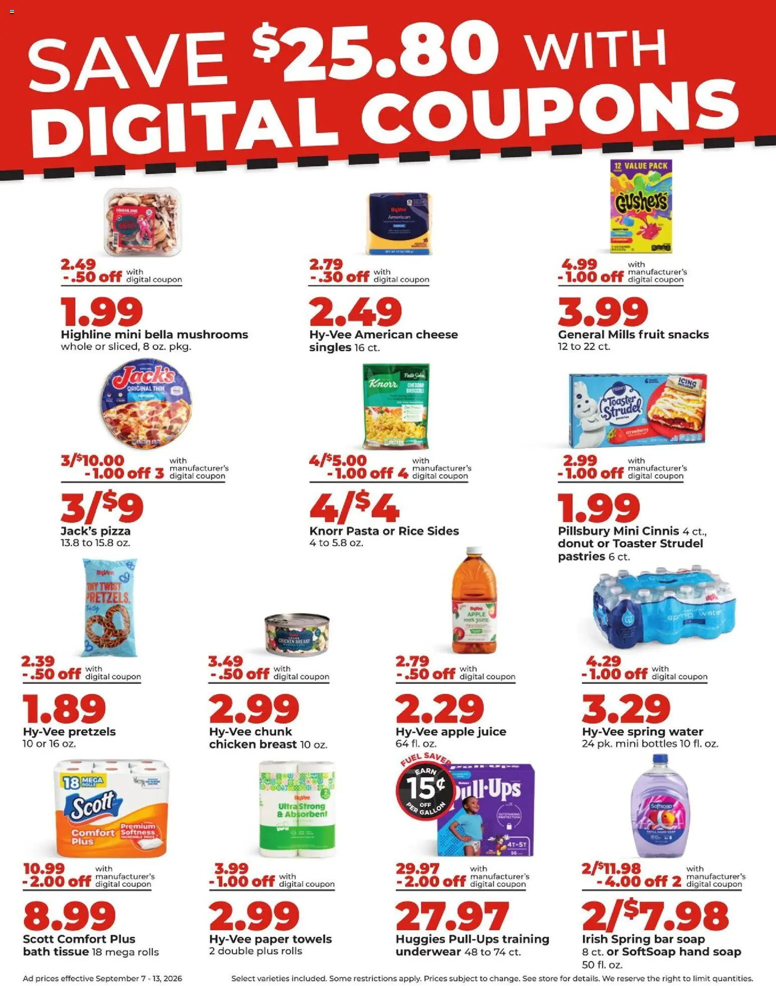 HyVee Weekly Ad - valid from 09/07/2026 | Page: 7 | Products: Toaster, Chicken, Soap, Snacks