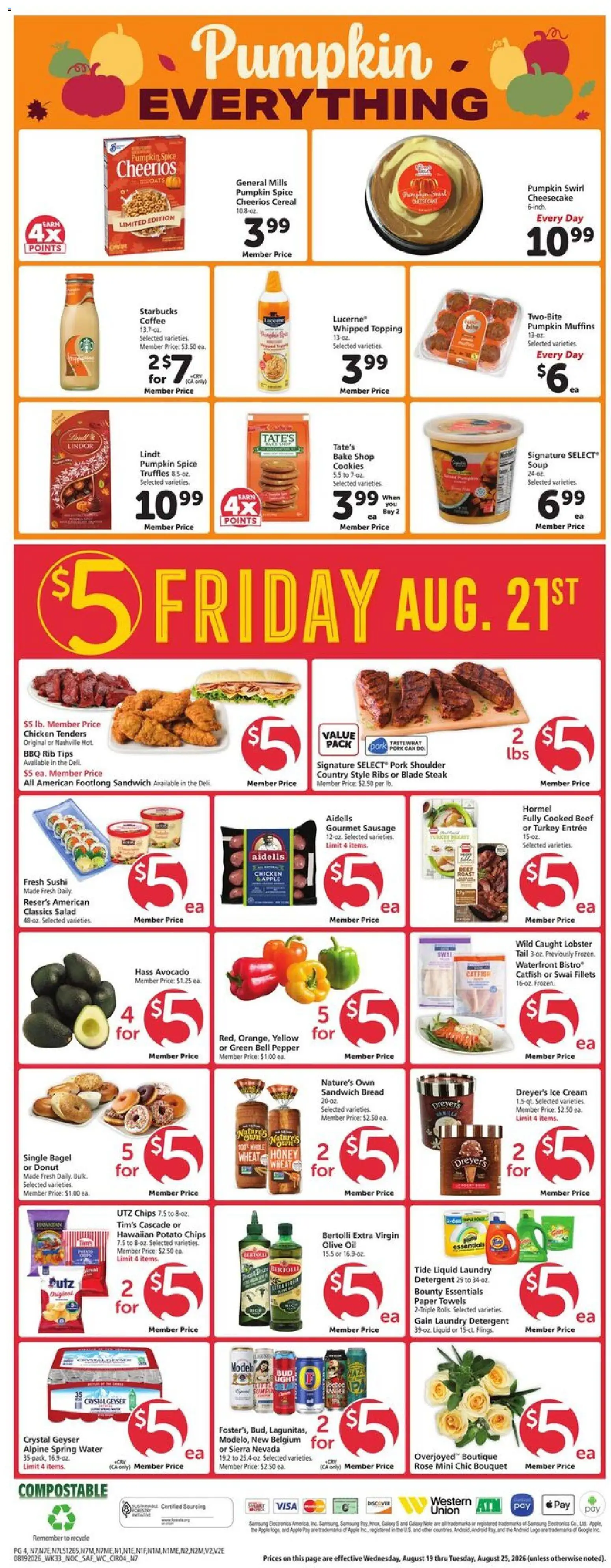 Safeway Weekly Ad - valid from 08/19/2026 | Page: 4 | Products: Oil, Detergent, Cookies, Cereal