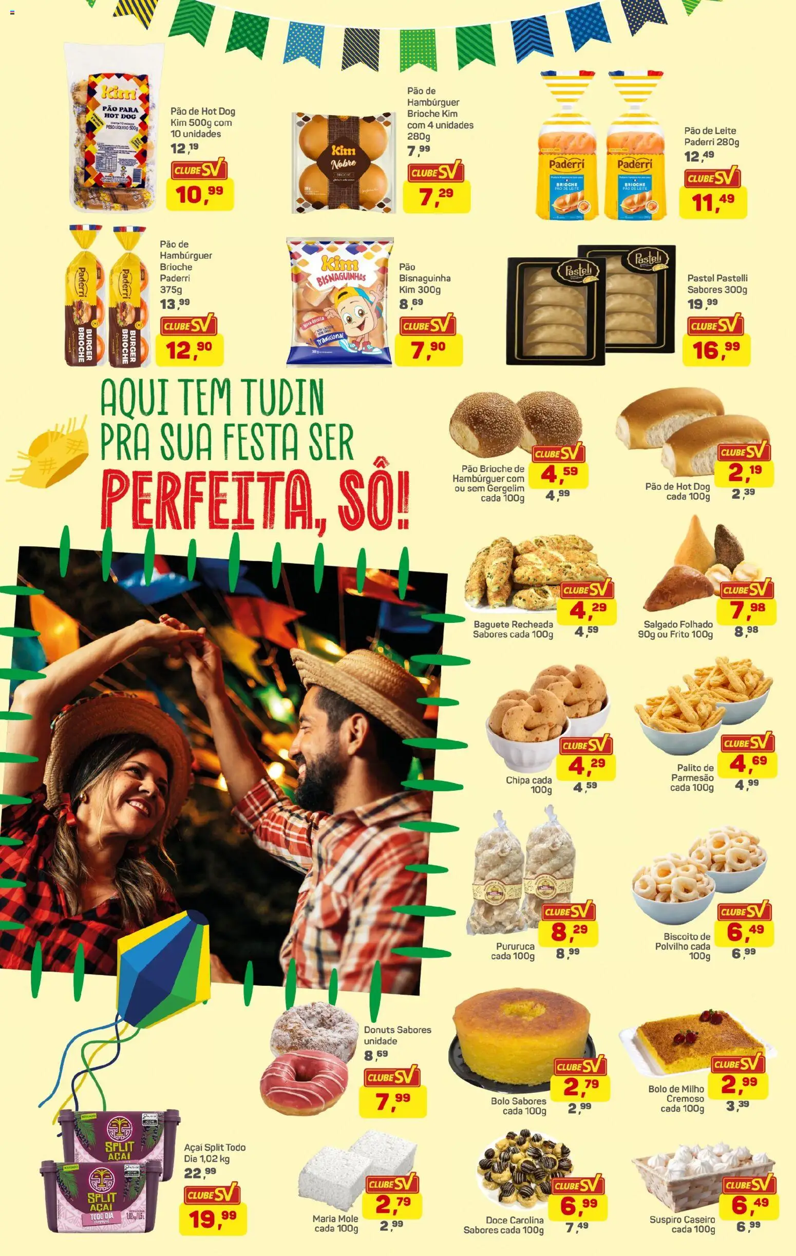 Supermercados São Vicente Folheto - válido de 10.06.2026 | Página: 8 | Produtos: Biscoito, Polvilho, Bolo, Açaí