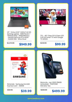 Preview of Best Buy weekly ads valid from 07/01/2026 | Page: 5 | Products: Tv, Laptop, SSD, Nintendo