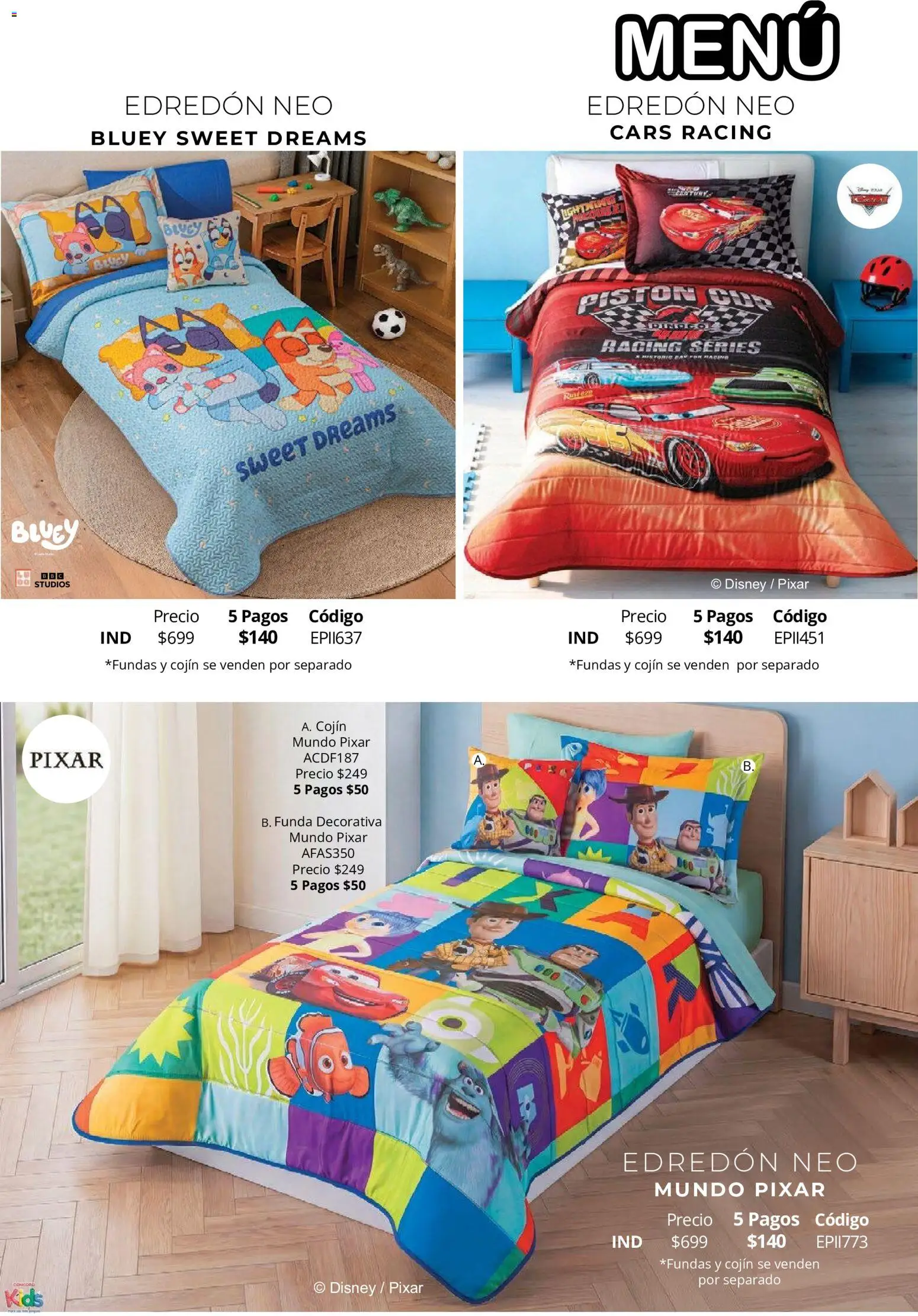 Nuevas ofertas de Colchas Concord válidas en toda la República Mexicana desde el 15/10/2026. ¡Encuentra las mejores ofertas en Colchas Concord catálogo Colección Infantil Para los más peques! | Página: 14