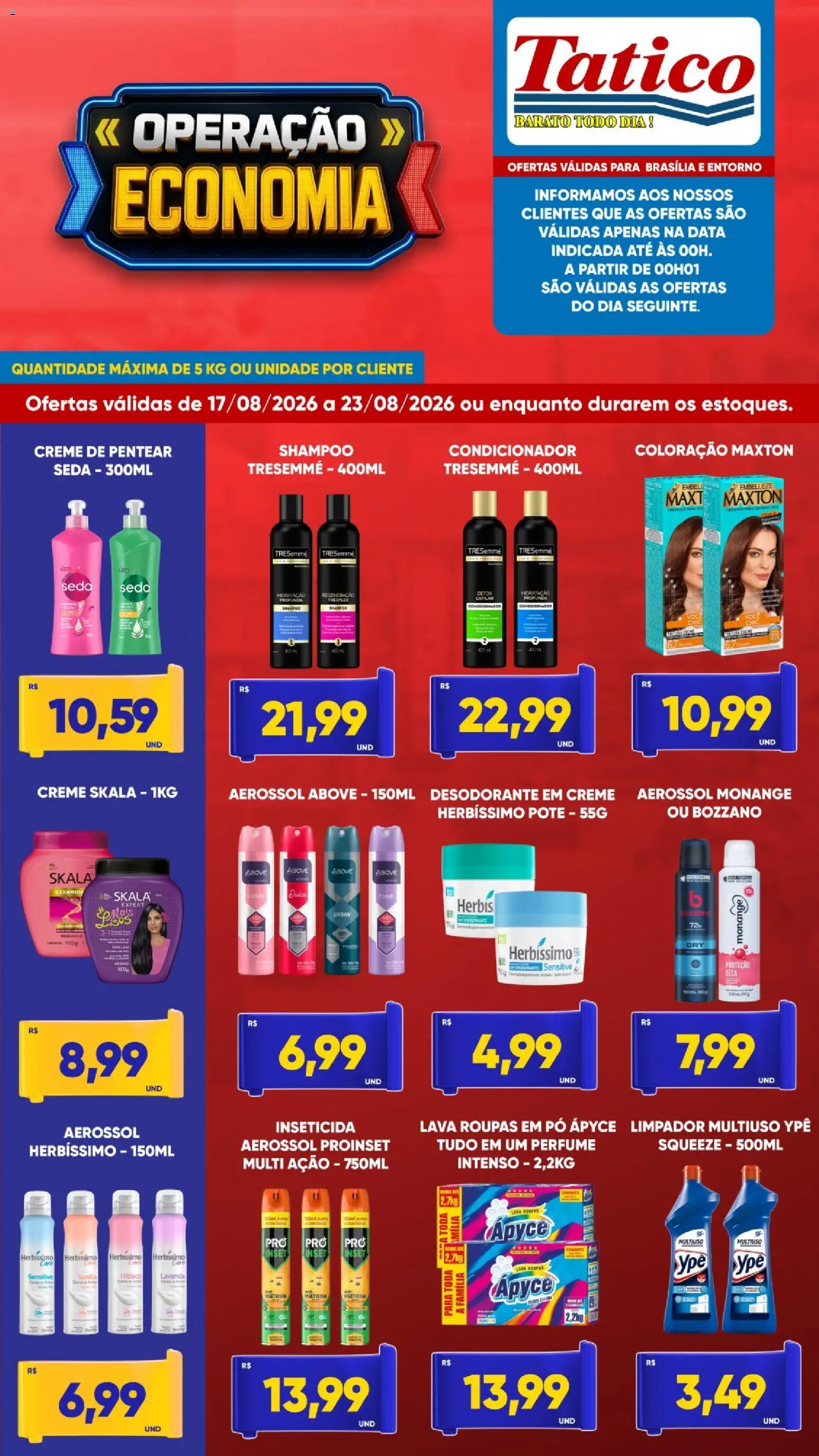 Tatico Folheto - válido de 17/08/2026 | Página: 7 | Produtos: Perfume, Condicionador, Limpador multiuso, Creme