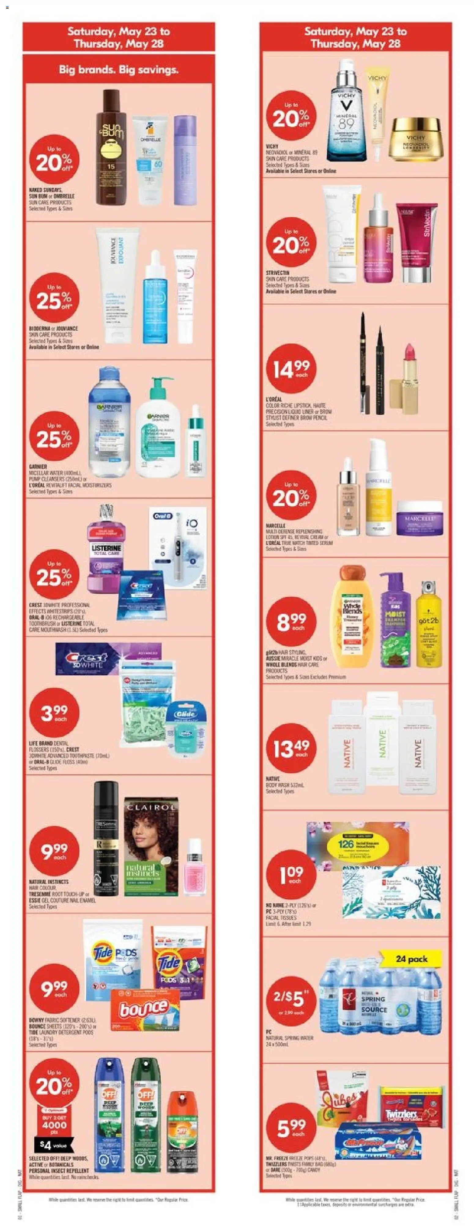 Shoppers flyer valid from 22.05.2026 | Page: 2 | Products: Bag, Micellar water, Body wash, Detergent