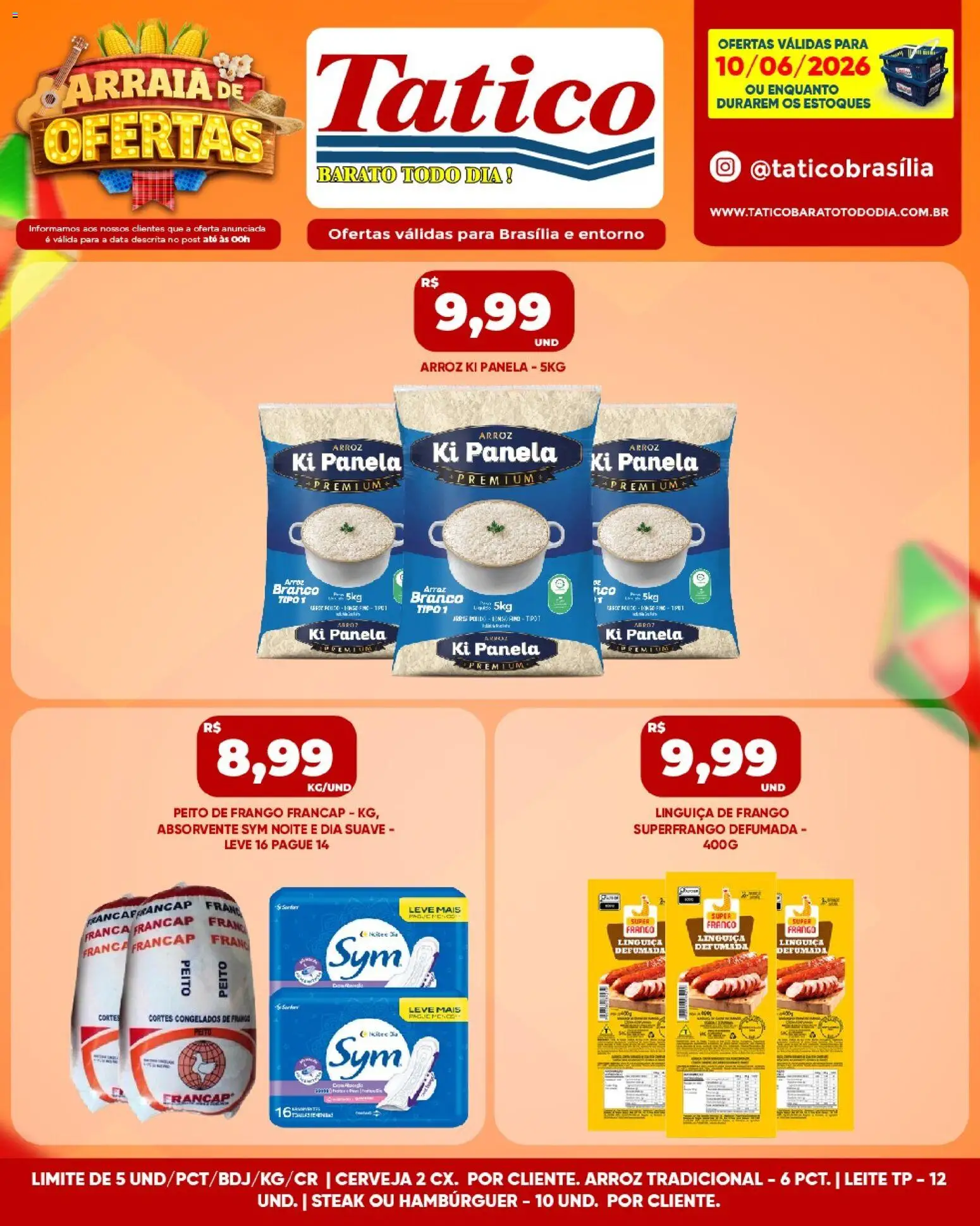 Tatico Folheto - válido de 10.06.2026 | Página: 6 | Produtos: Panela, Leite, Cerveja, Absorvente