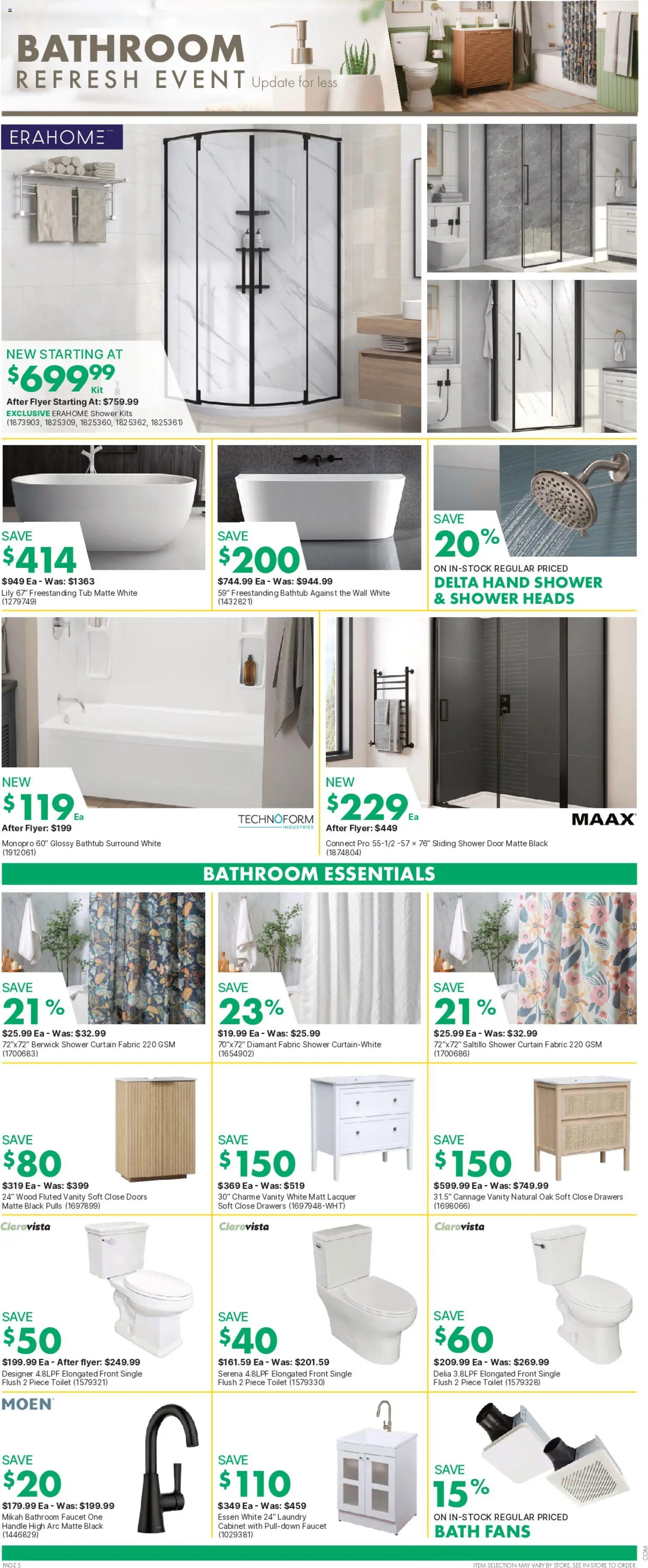 Kent flyer valid from Oct 1, 2026 | Page: 6 | Products: Cabinet, Bath, Shower, Door