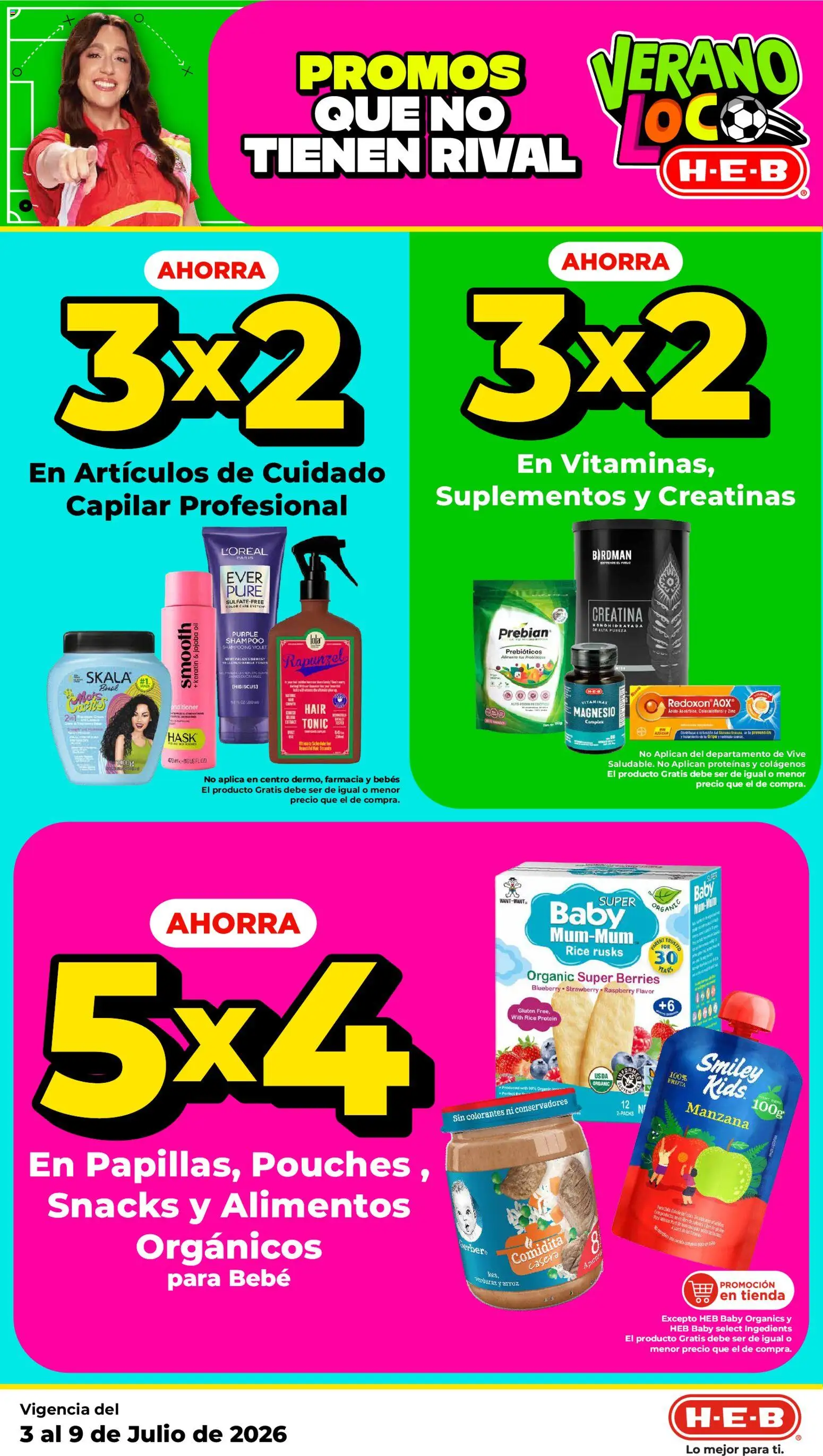Nuevas ofertas de H-E-B válidas en toda la República Mexicana desde el 03/07/2026. ¡Encuentra las mejores ofertas en H-E-B folleto! | Página: 14 | Productos: Manzana, Vitaminas