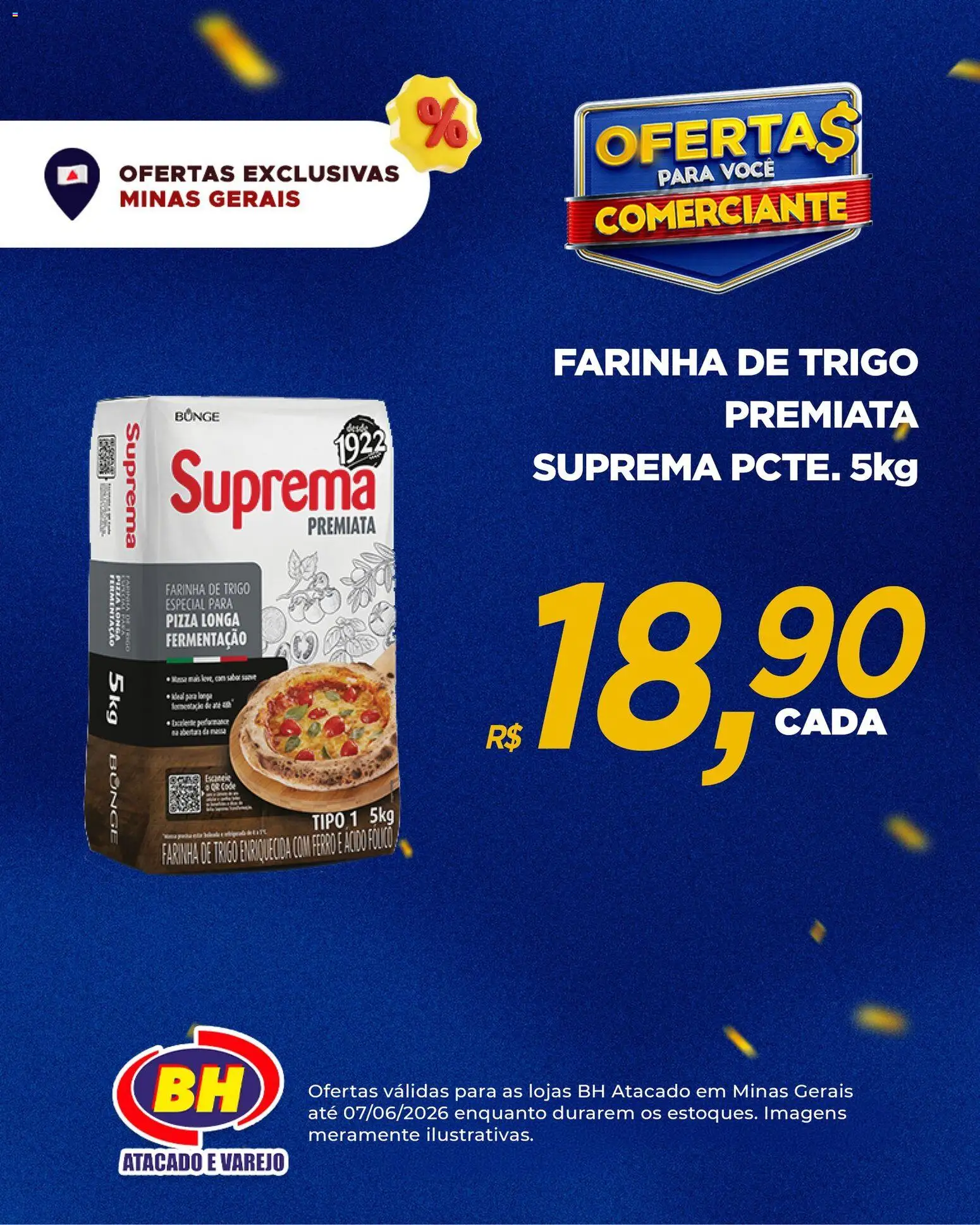 Supermercados BH Folheto - válido de 01.06.2026 | Página: 2 | Produtos: Ferro, Farinha de trigo, Pizza