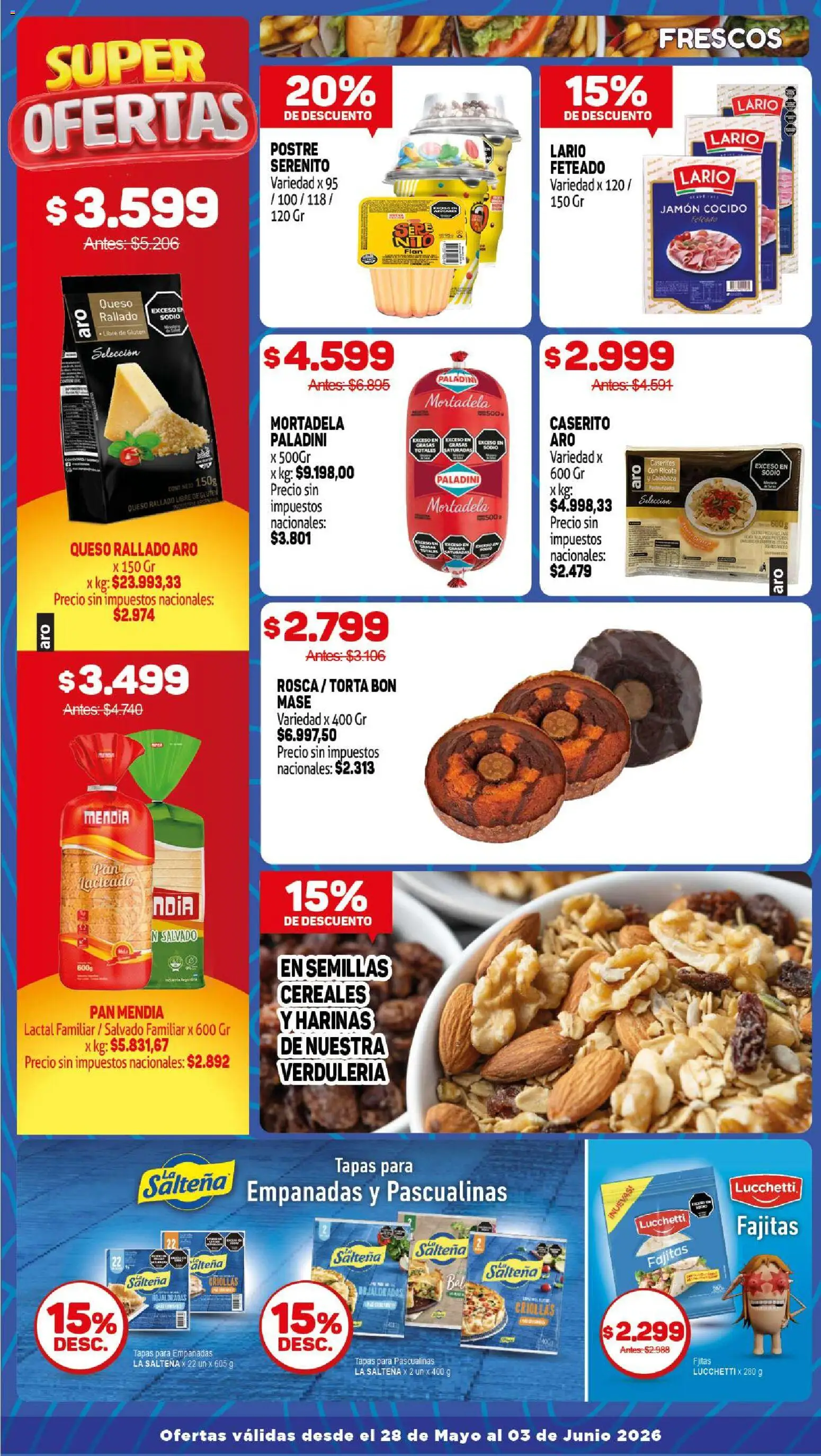 Makro ofertas │ válido desde el 28.05.2026 | Página: 4 | Productos: Mortadela, Semillas, Queso, Cereales