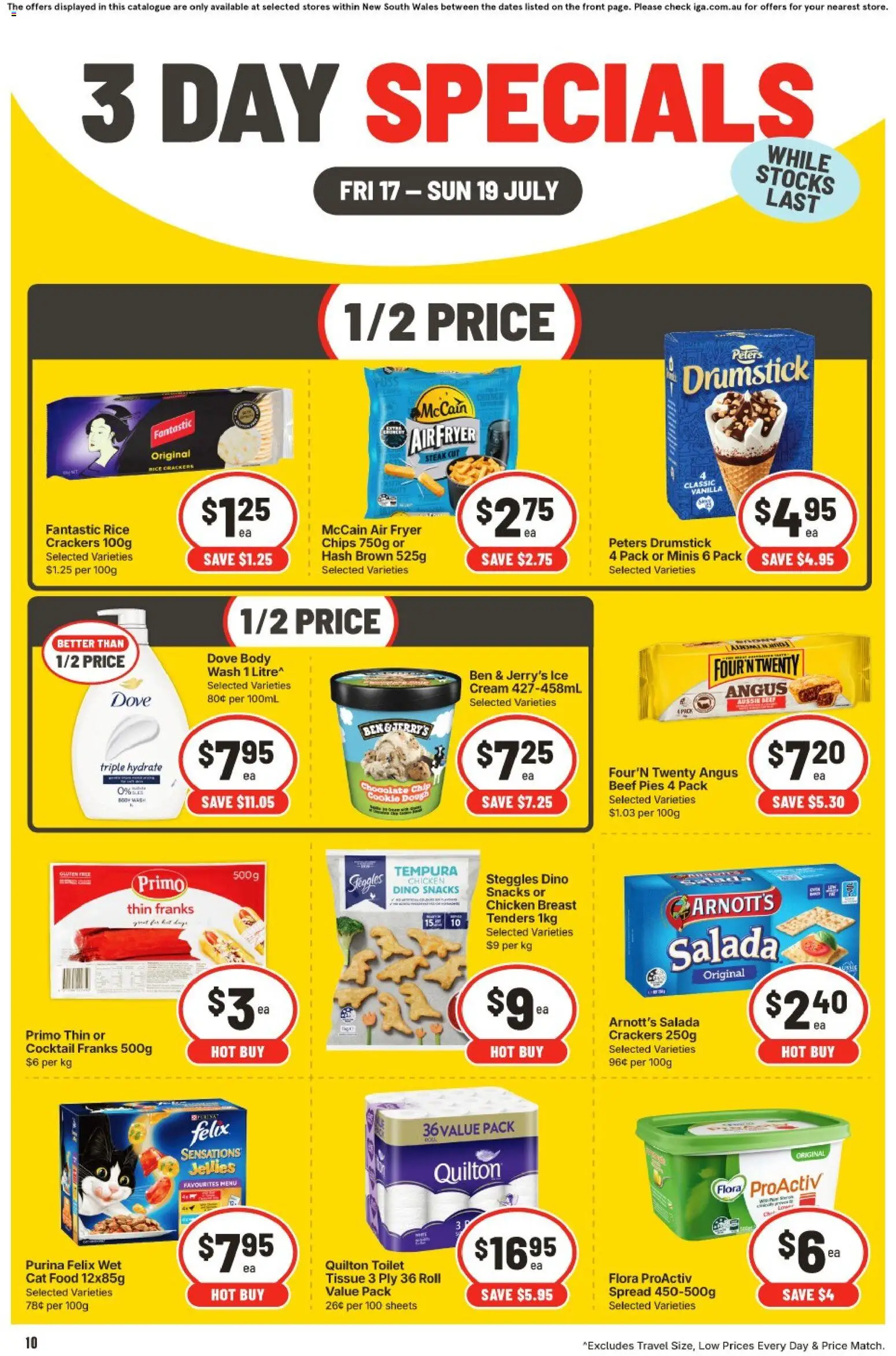 IGA catalogue - valid from 17/07/2026 | Page: 1 | Products: Chocolate, Chicken, Beef, Chips