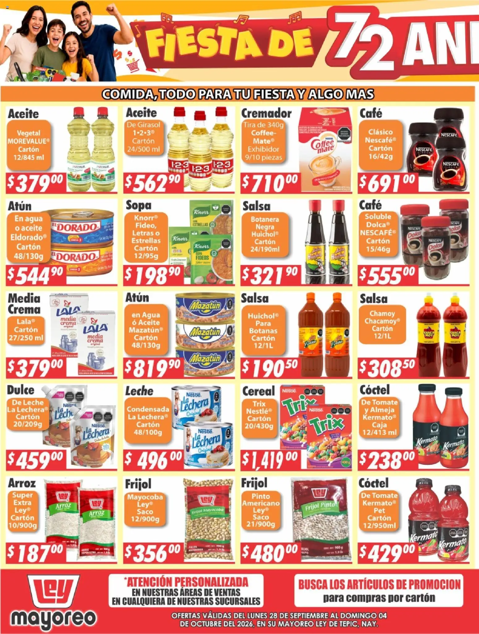 Nuevas ofertas de Casa Ley válidas en toda la República Mexicana desde el 28/09/2026. ¡Encuentra las mejores ofertas en Casa Ley folleto Tepic! | Página: 5 | Productos: Atún, Aceite, Café, Caja