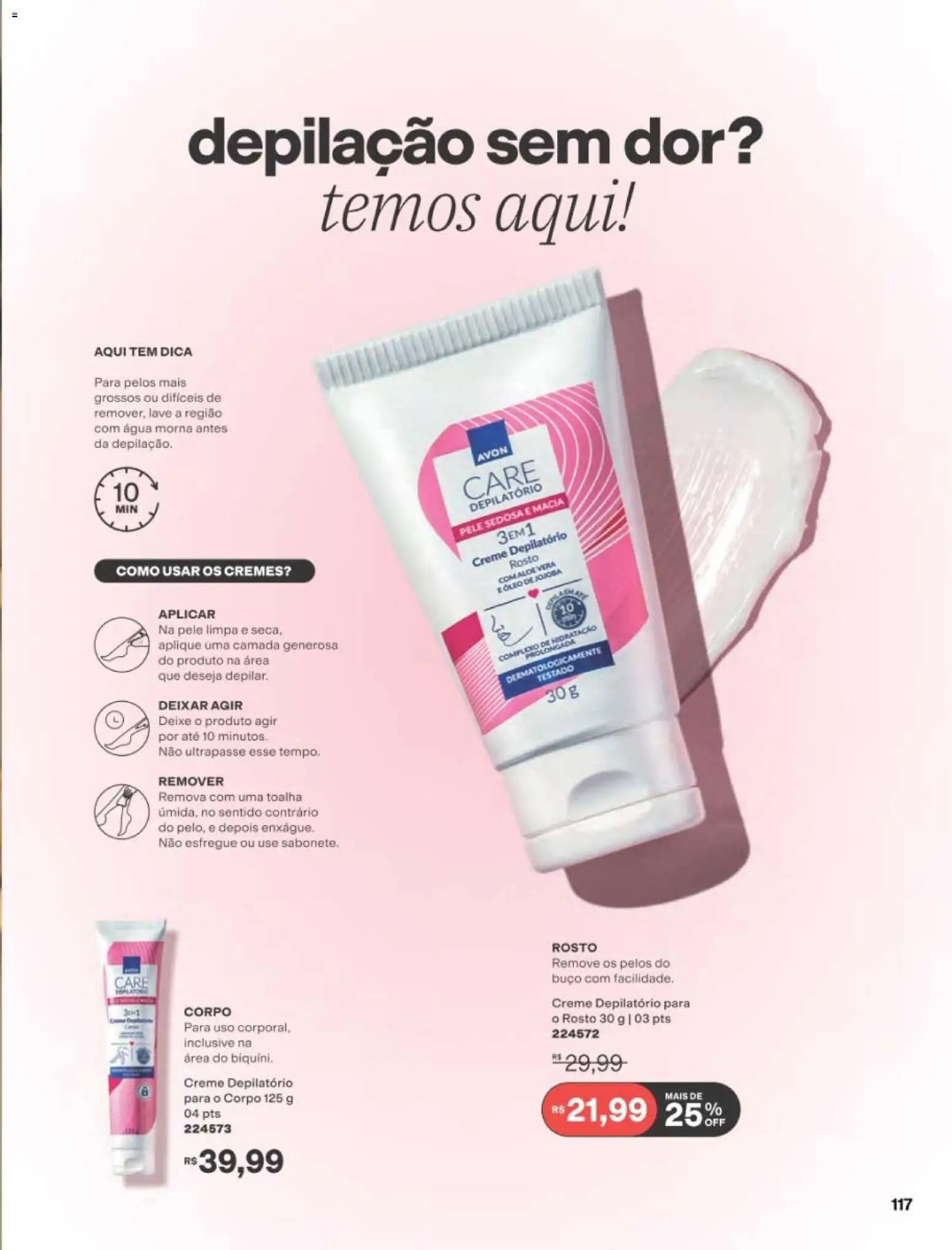 Avon Folheto - válido de 01/09/2026 | Página: 117 | Produtos: Aloe Vera, Creme depilatório, Água, Creme
