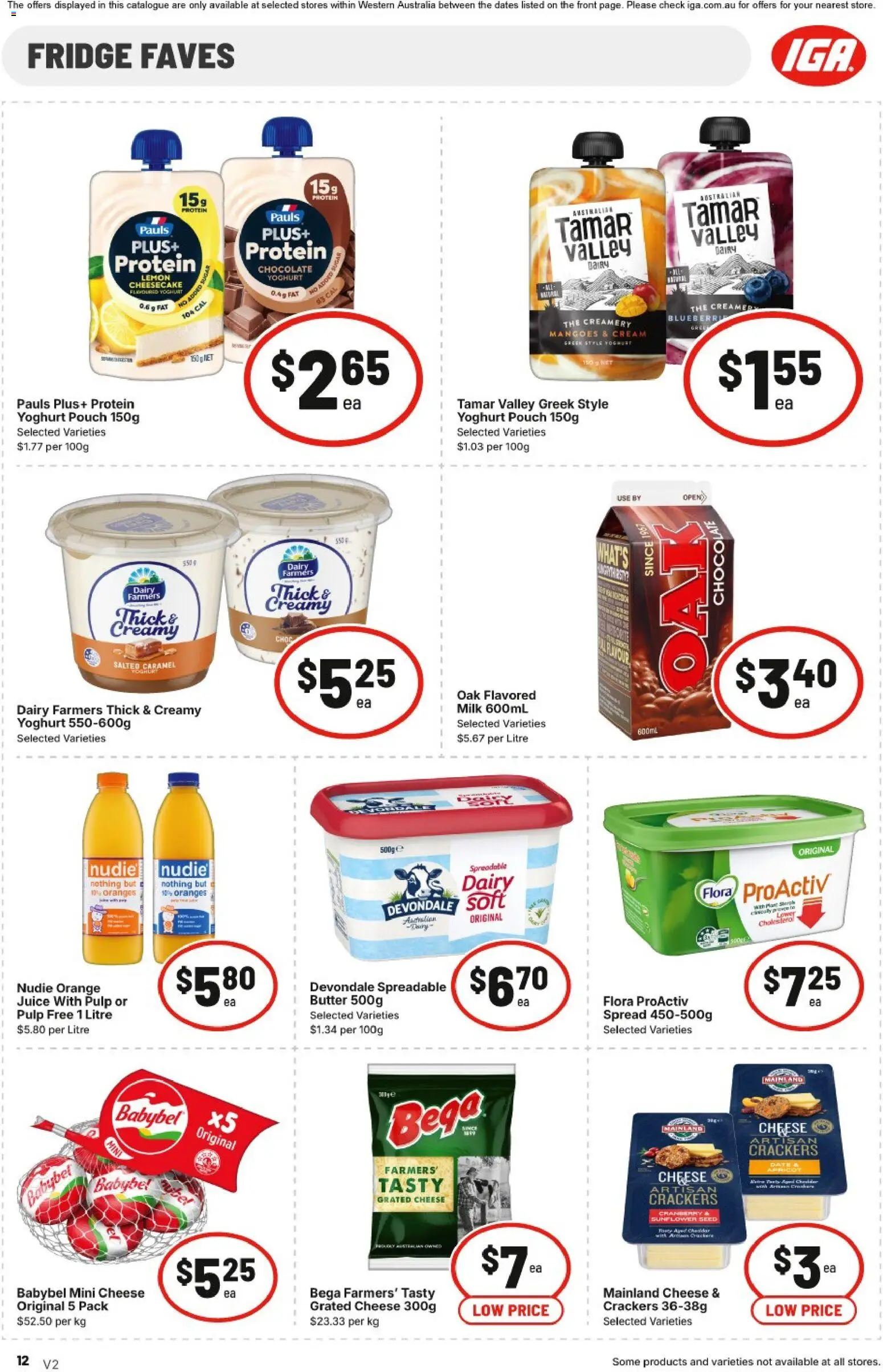 IGA catalogue - valid from 22/07/2026 | Page: 12 | Products: Crackers, Chocolate, Cream, Blueberries