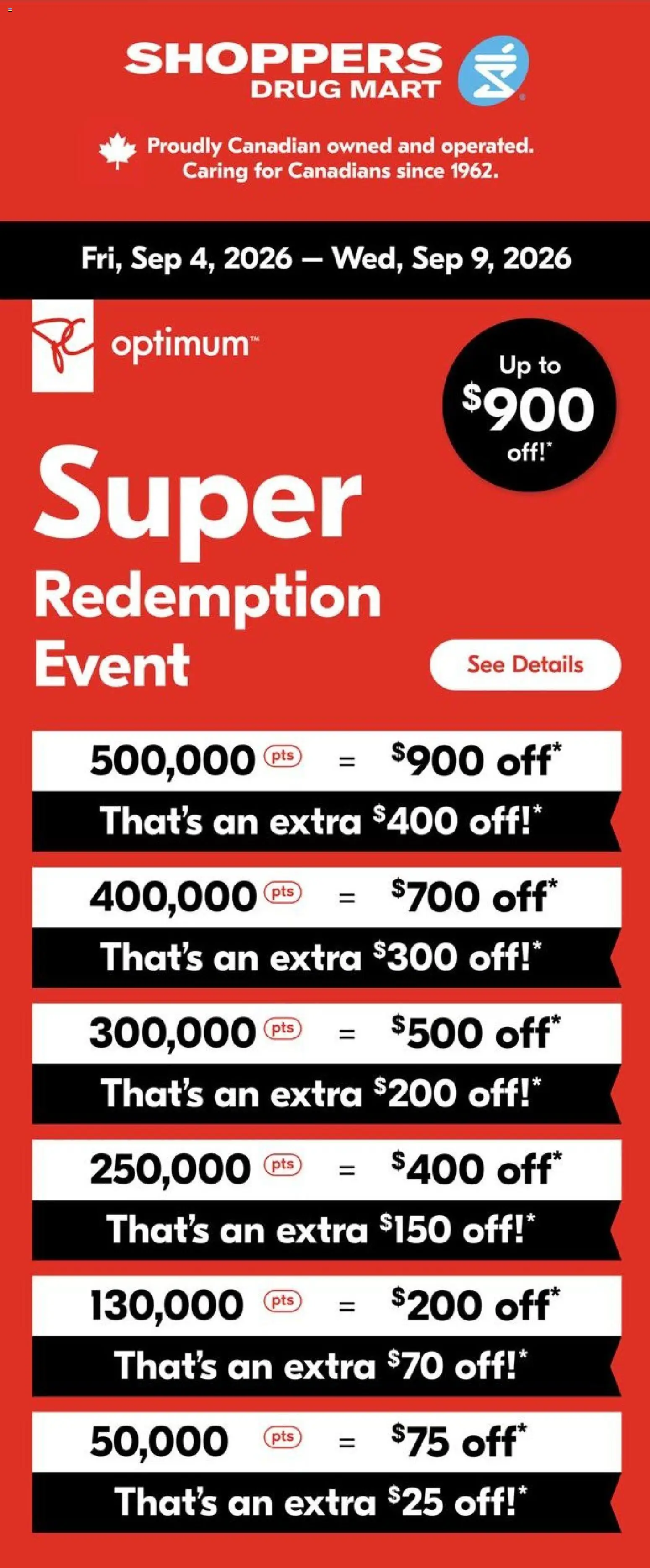 Shoppers flyer valid from Sep 4, 2026 | Page: 1